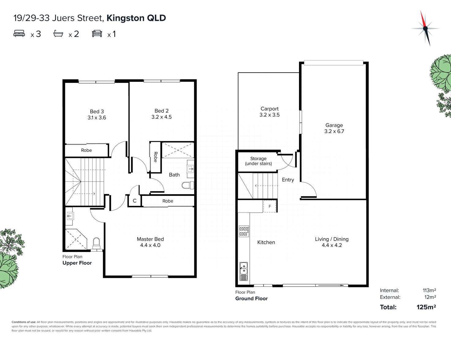 Floorplan of Homely townhouse listing, 19/29-33 Juers Street, Kingston QLD 4114