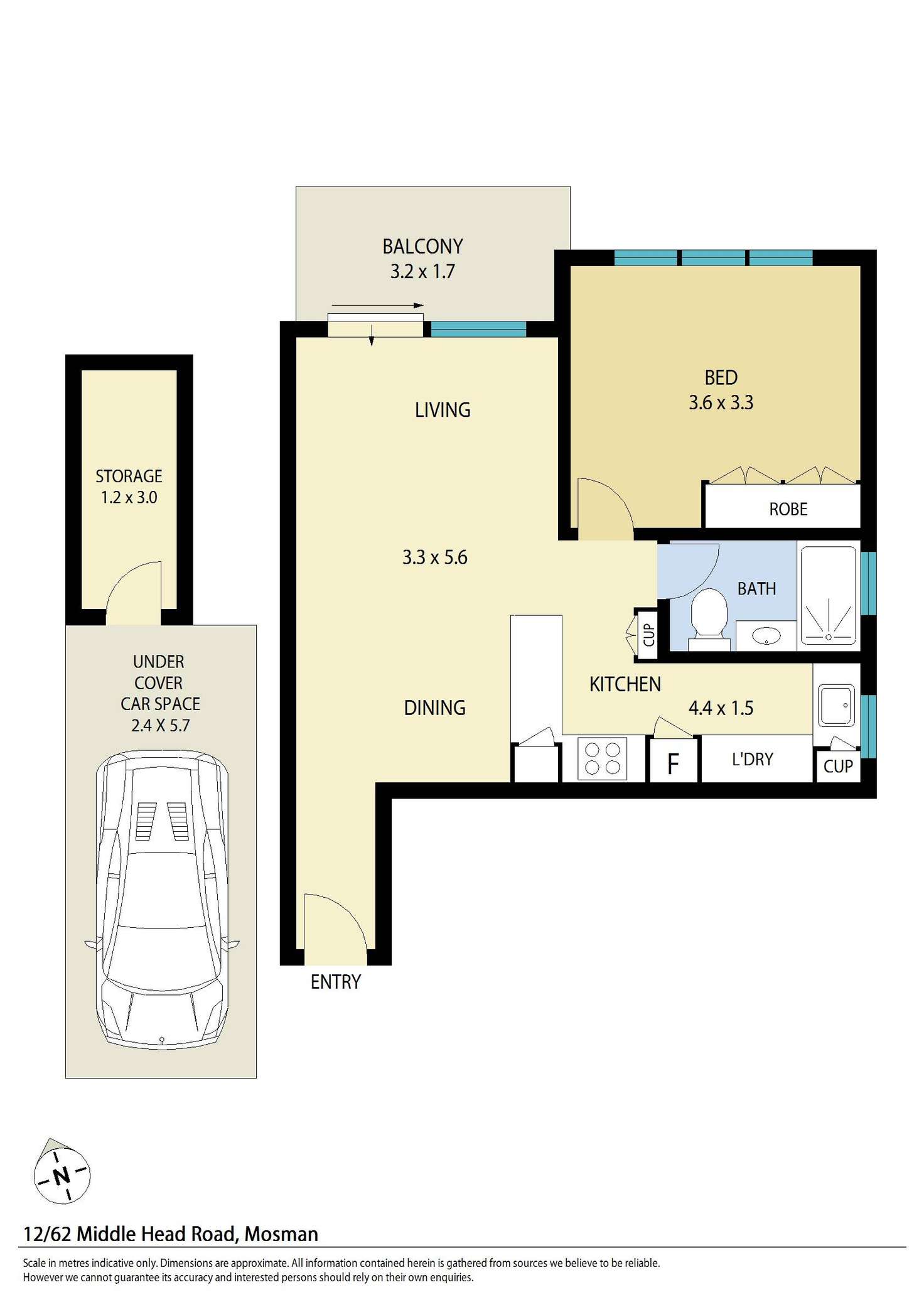 Floorplan of Homely apartment listing, 12/62 Middle Head Road, Mosman NSW 2088