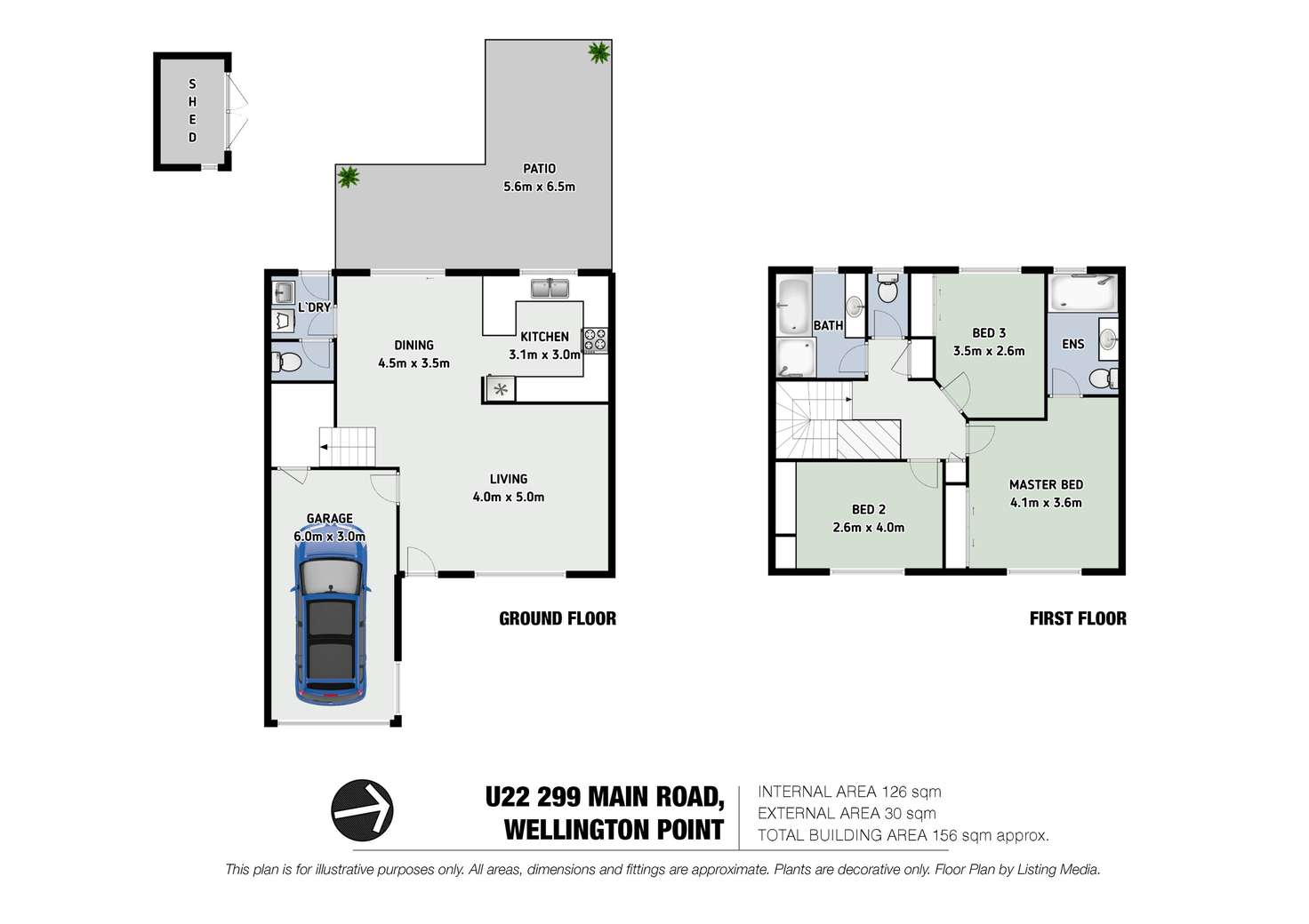 Floorplan of Homely townhouse listing, 22/299 Main Road, Wellington Point QLD 4160