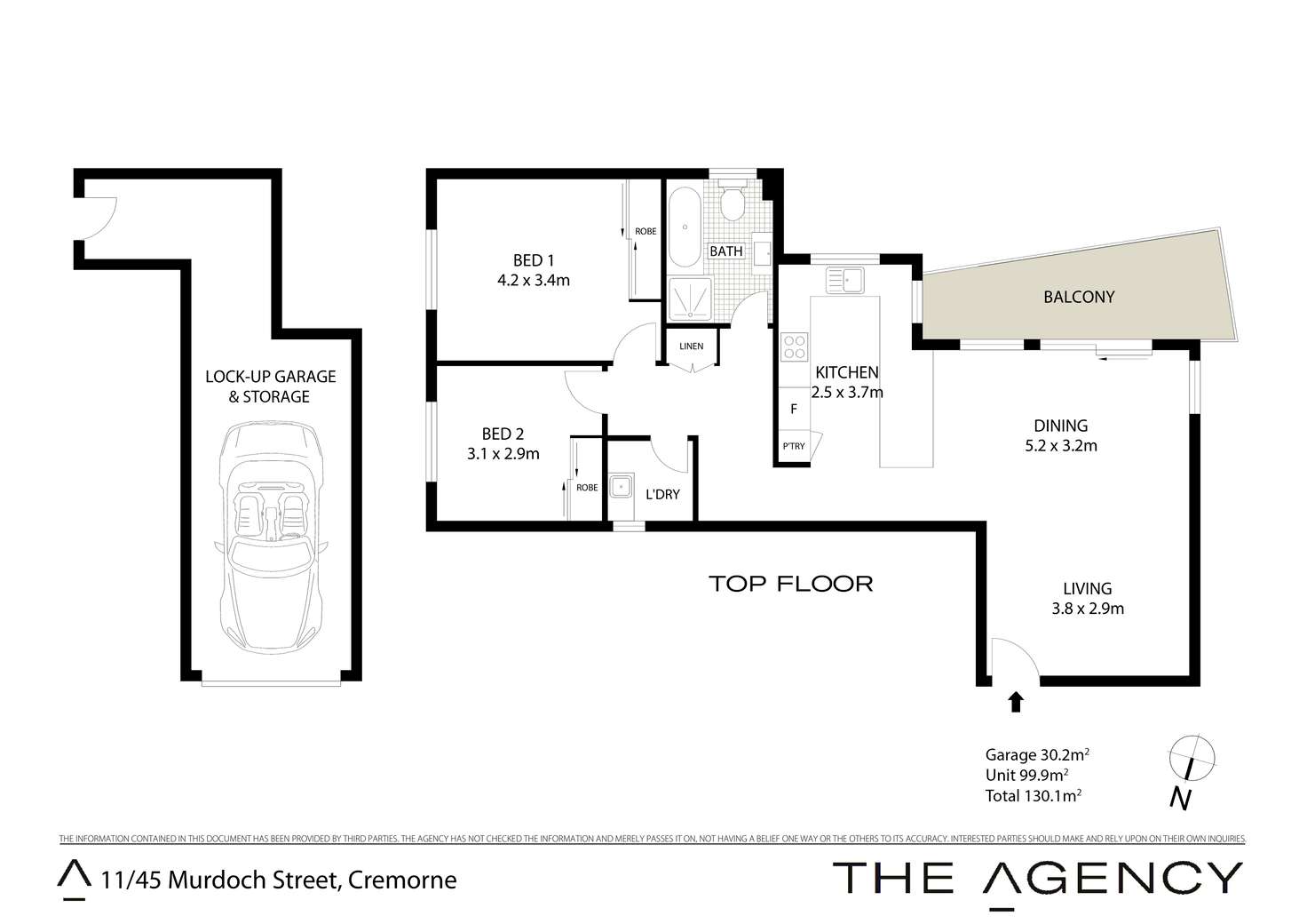 Floorplan of Homely apartment listing, 11/45 Murdoch Street, Cremorne NSW 2090