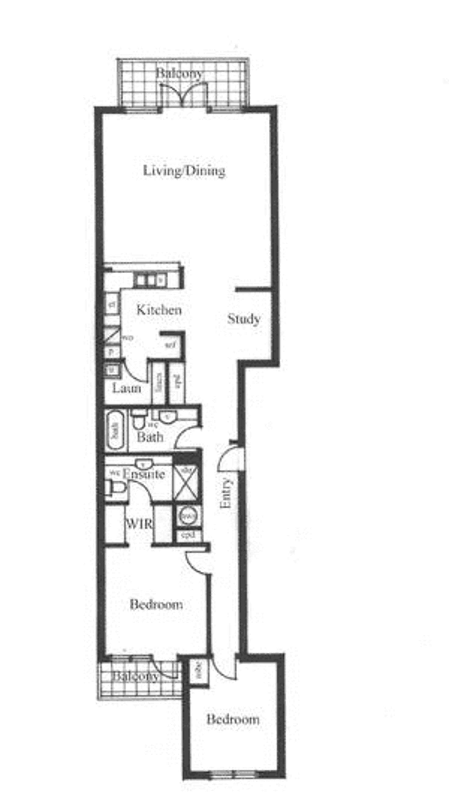 Floorplan of Homely apartment listing, 202/10 Princes Street, Port Melbourne VIC 3207