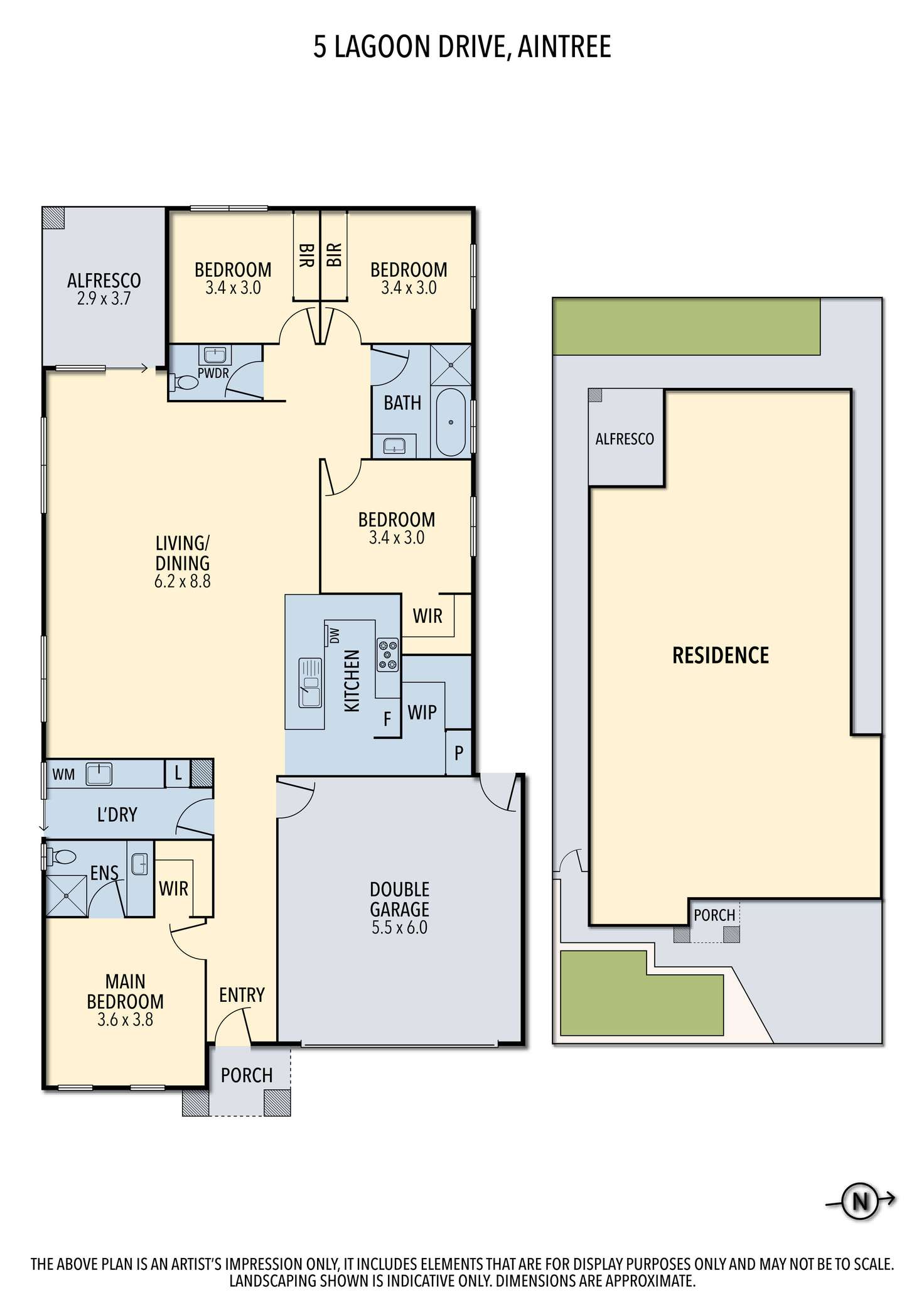 Floorplan of Homely house listing, 5 Lagoon Drive, Aintree VIC 3336