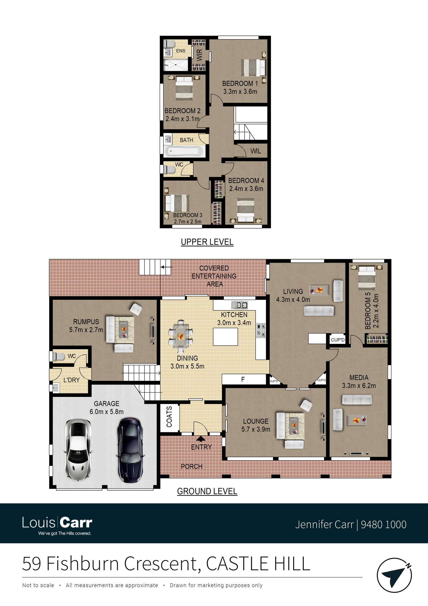 Floorplan of Homely house listing, 59 Fishburn Crescent, Castle Hill NSW 2154