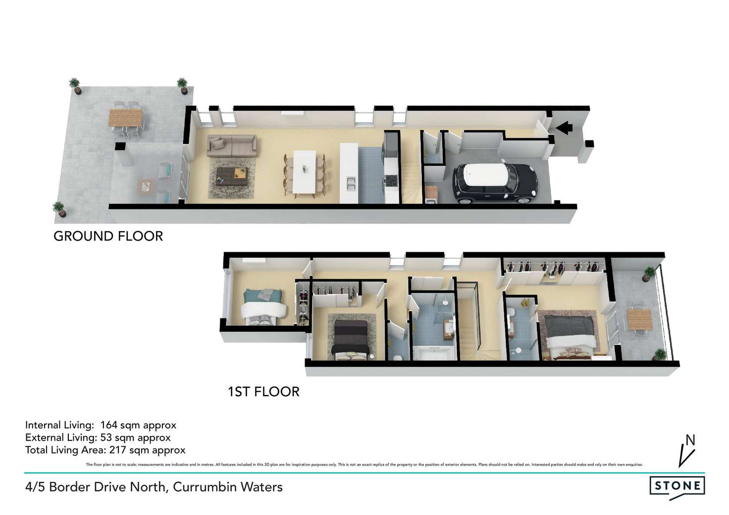 Floorplan of Homely townhouse listing, 4/5 Border Drive North, Currumbin Waters QLD 4223