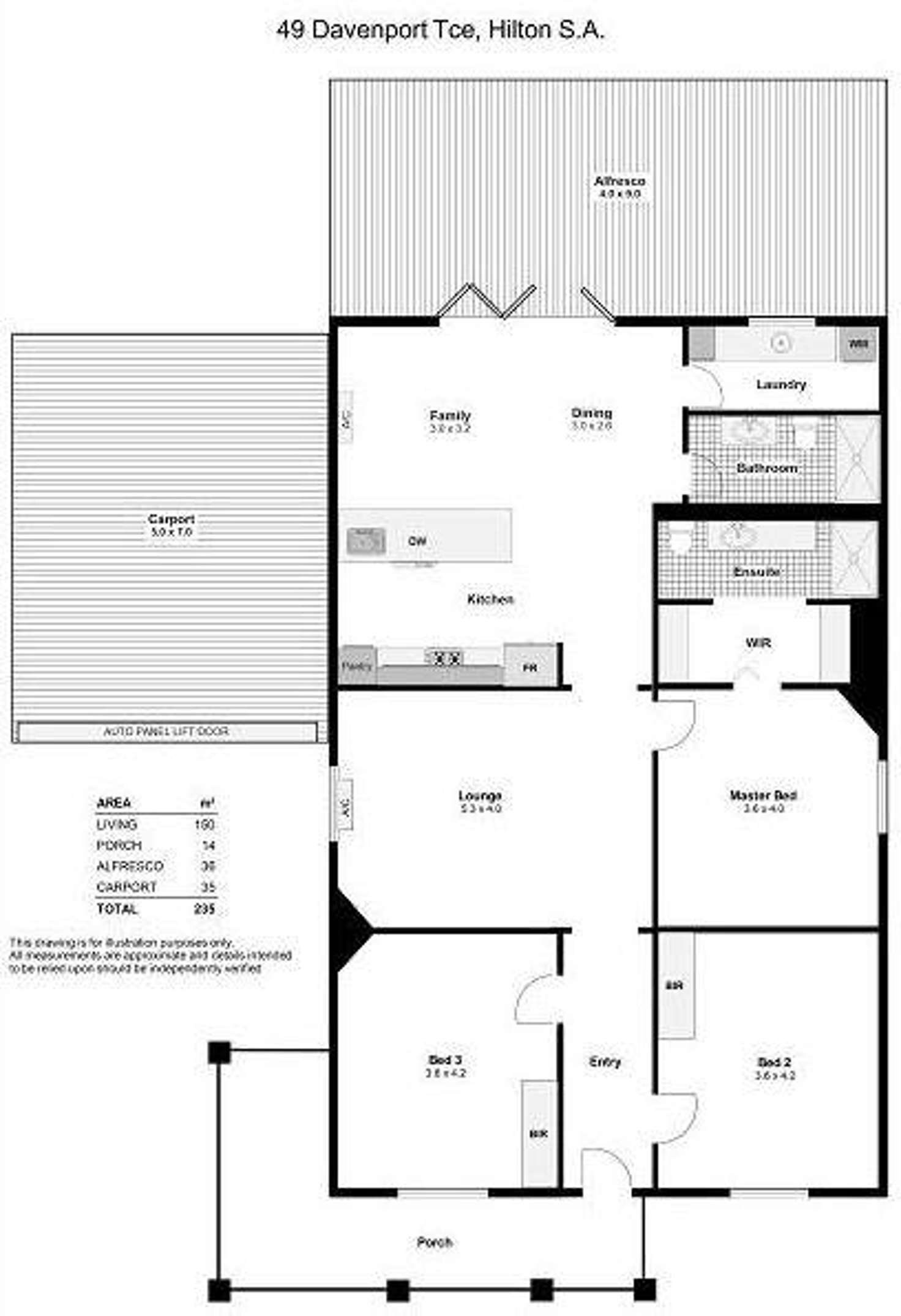 Floorplan of Homely house listing, 49 Davenport Terrace, Hilton SA 5033