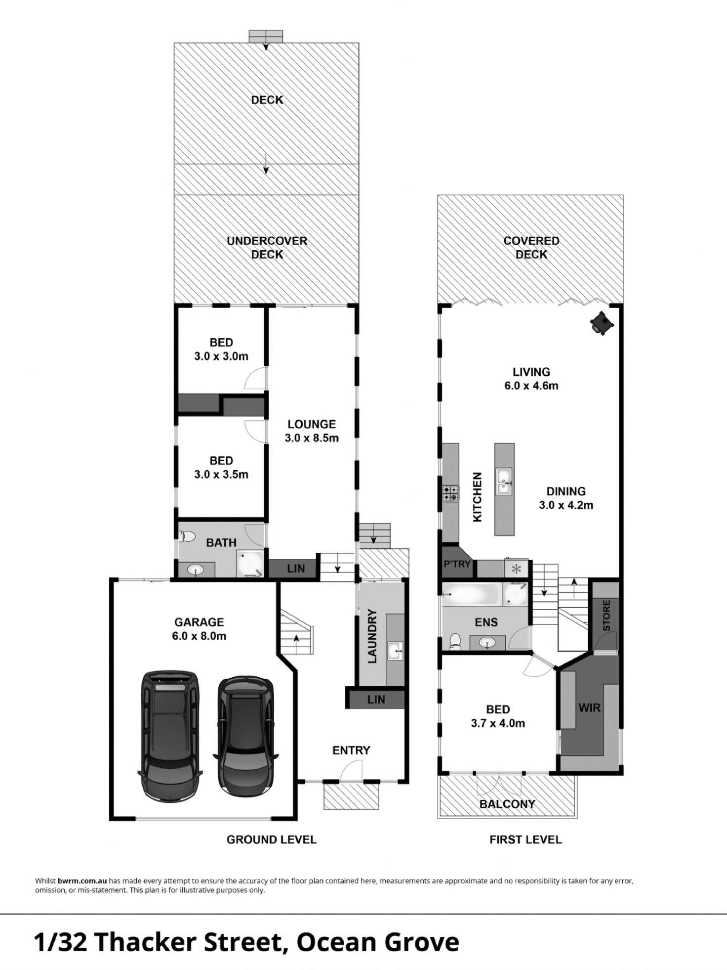 Floorplan of Homely house listing, 1/32 Thacker Street, Ocean Grove VIC 3226