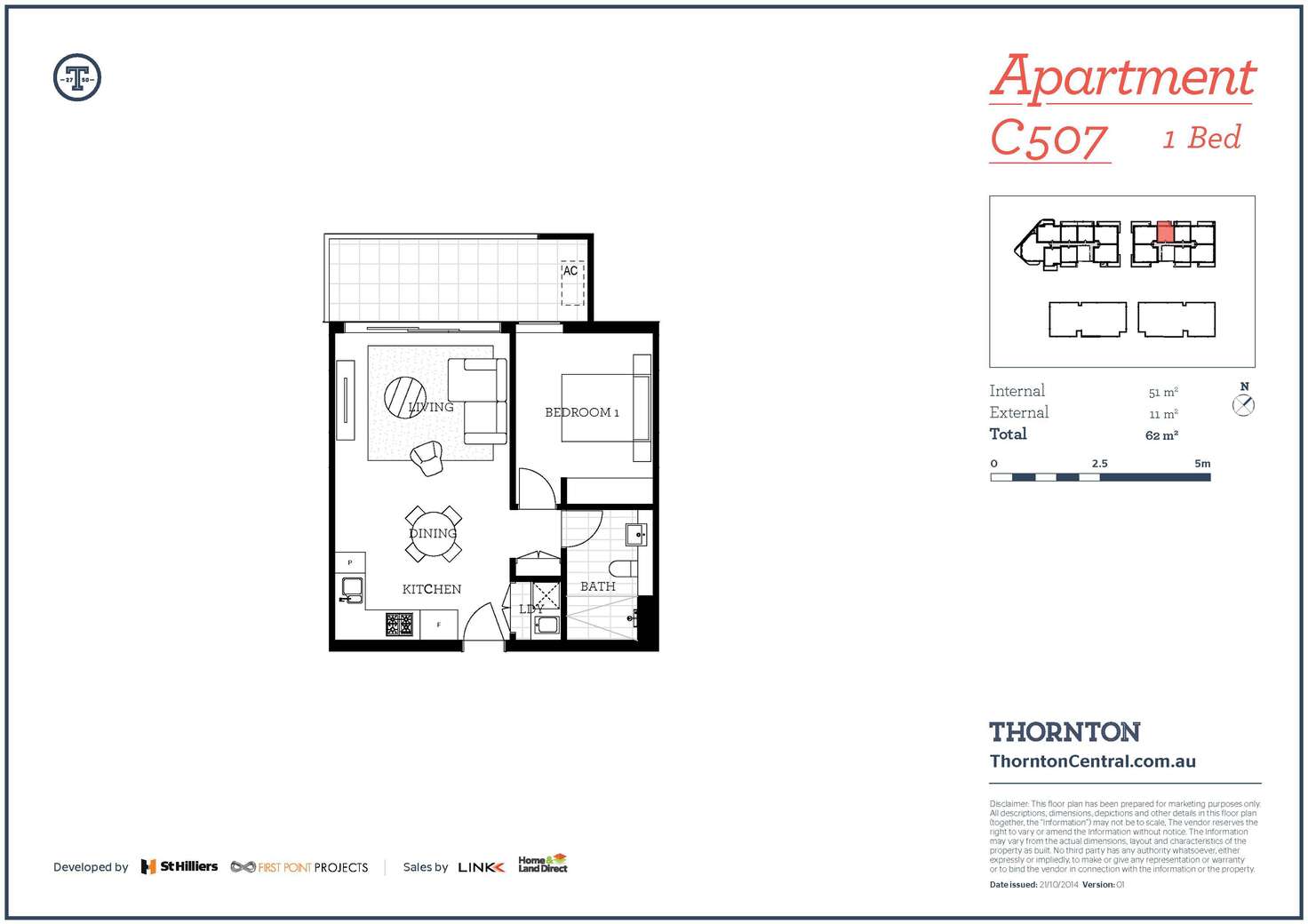 Floorplan of Homely apartment listing, 507/101C Lord Sheffield Circuit, Penrith NSW 2750