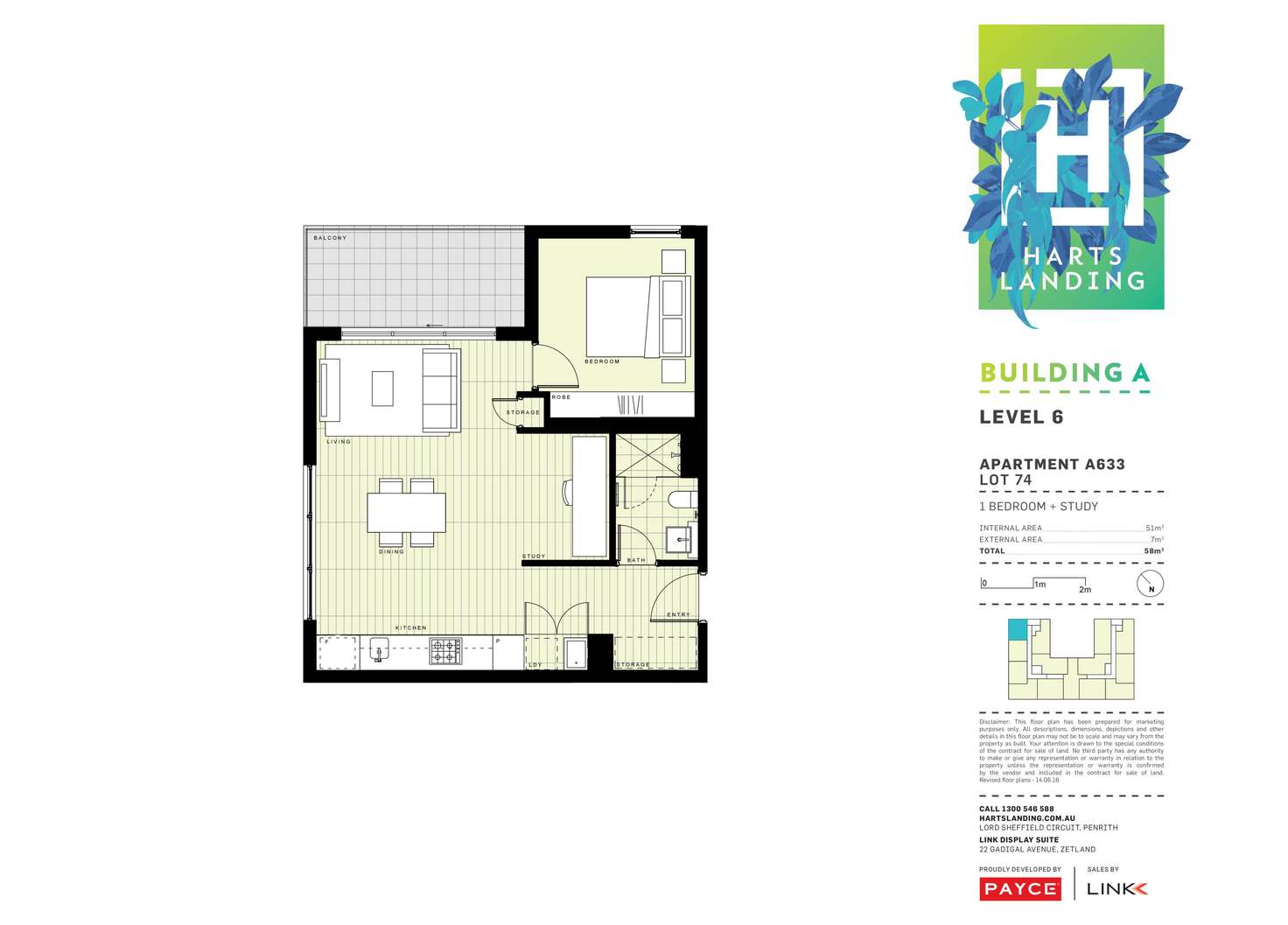 Floorplan of Homely apartment listing, 633/1-39 Lord Sheffield Circuit, Penrith NSW 2750