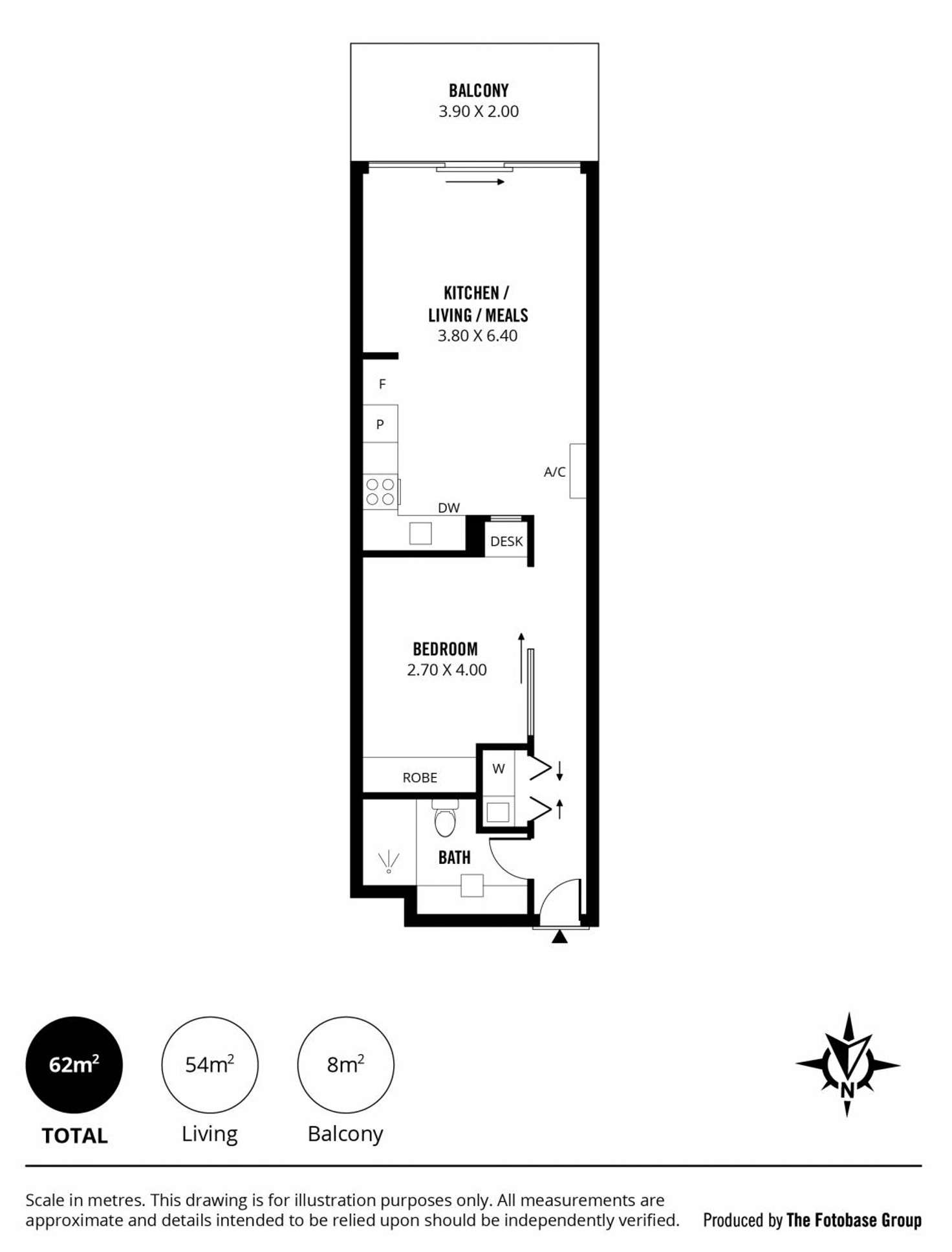 Floorplan of Homely apartment listing, 304/5 Prince Court, Adelaide SA 5000