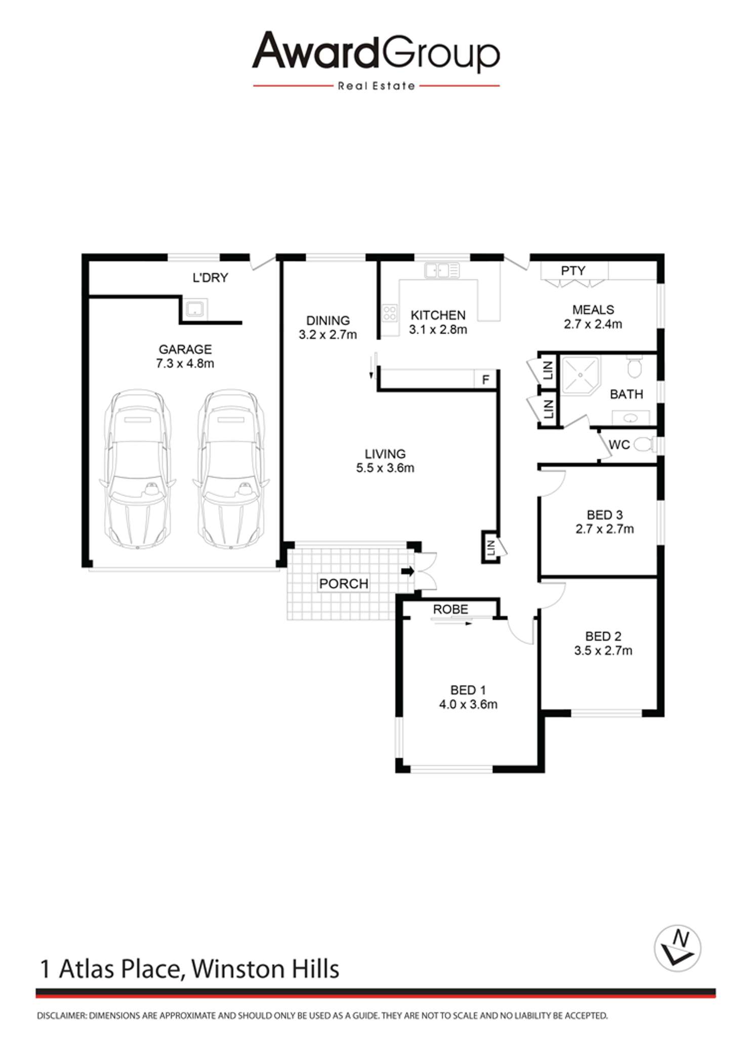 Floorplan of Homely house listing, 1 Atlas Place, Winston Hills NSW 2153