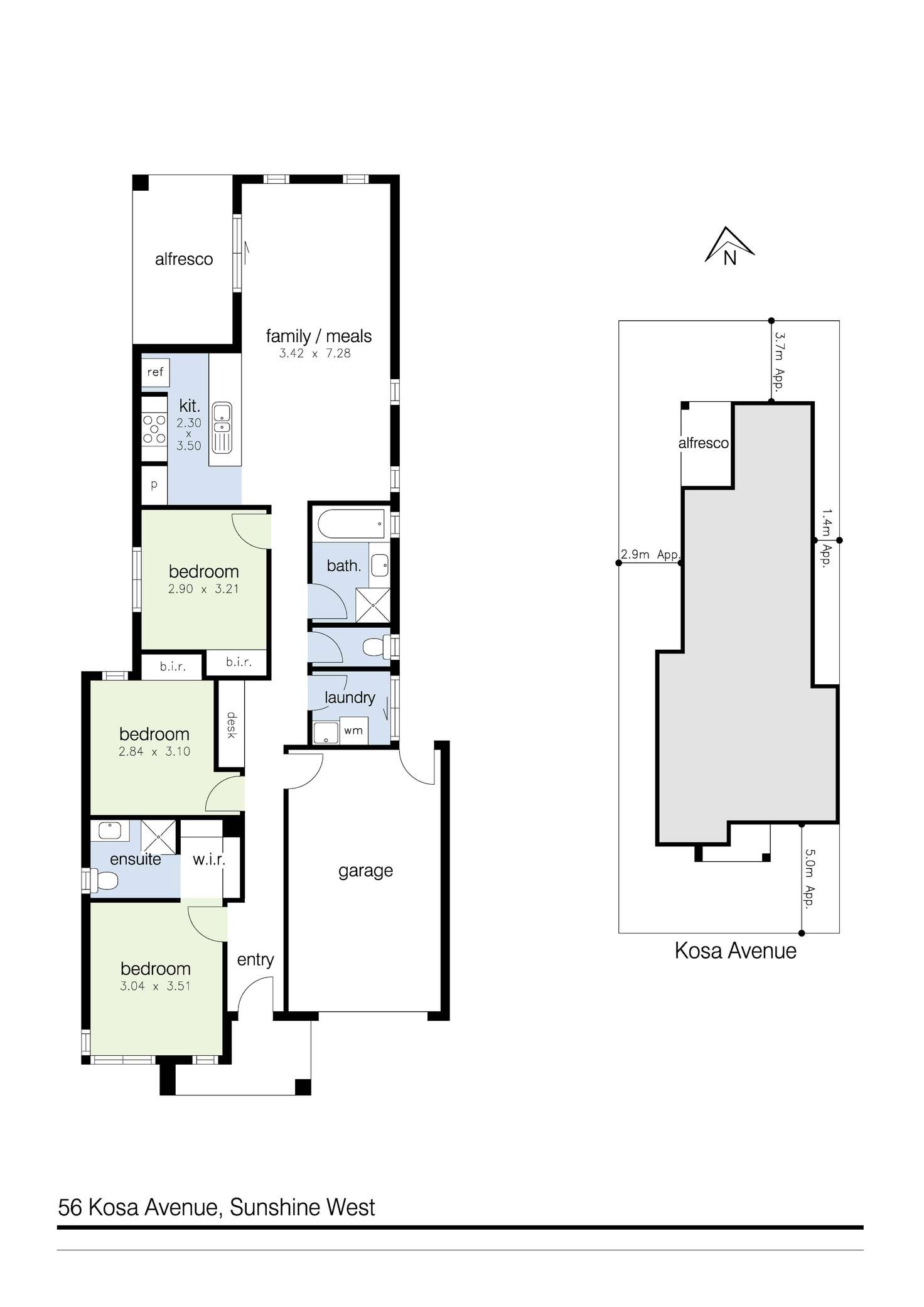 Floorplan of Homely house listing, 56 Kosa Avenue, Sunshine West VIC 3020