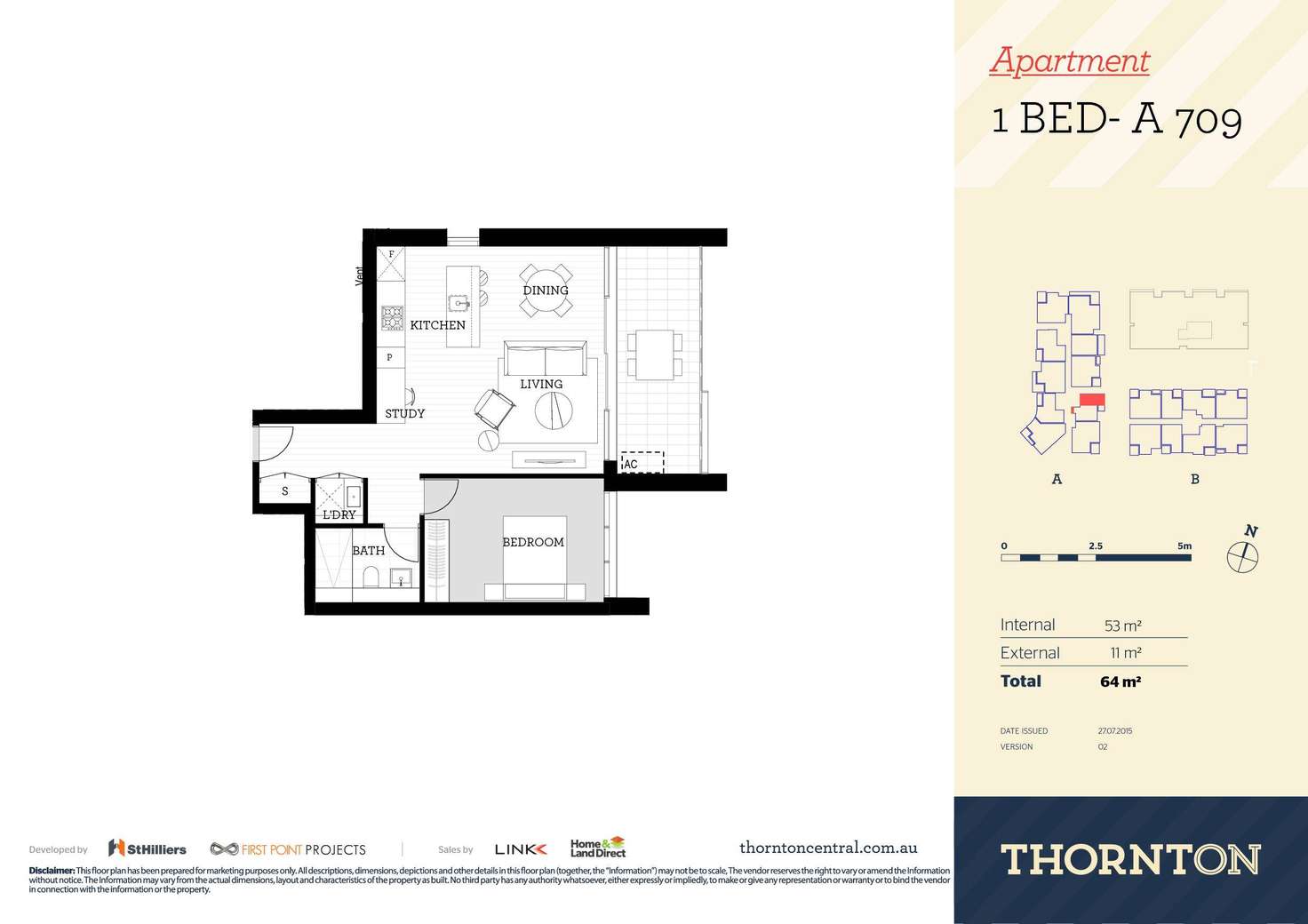 Floorplan of Homely apartment listing, 709/81A Lord Sheffield Circuit, Penrith NSW 2750