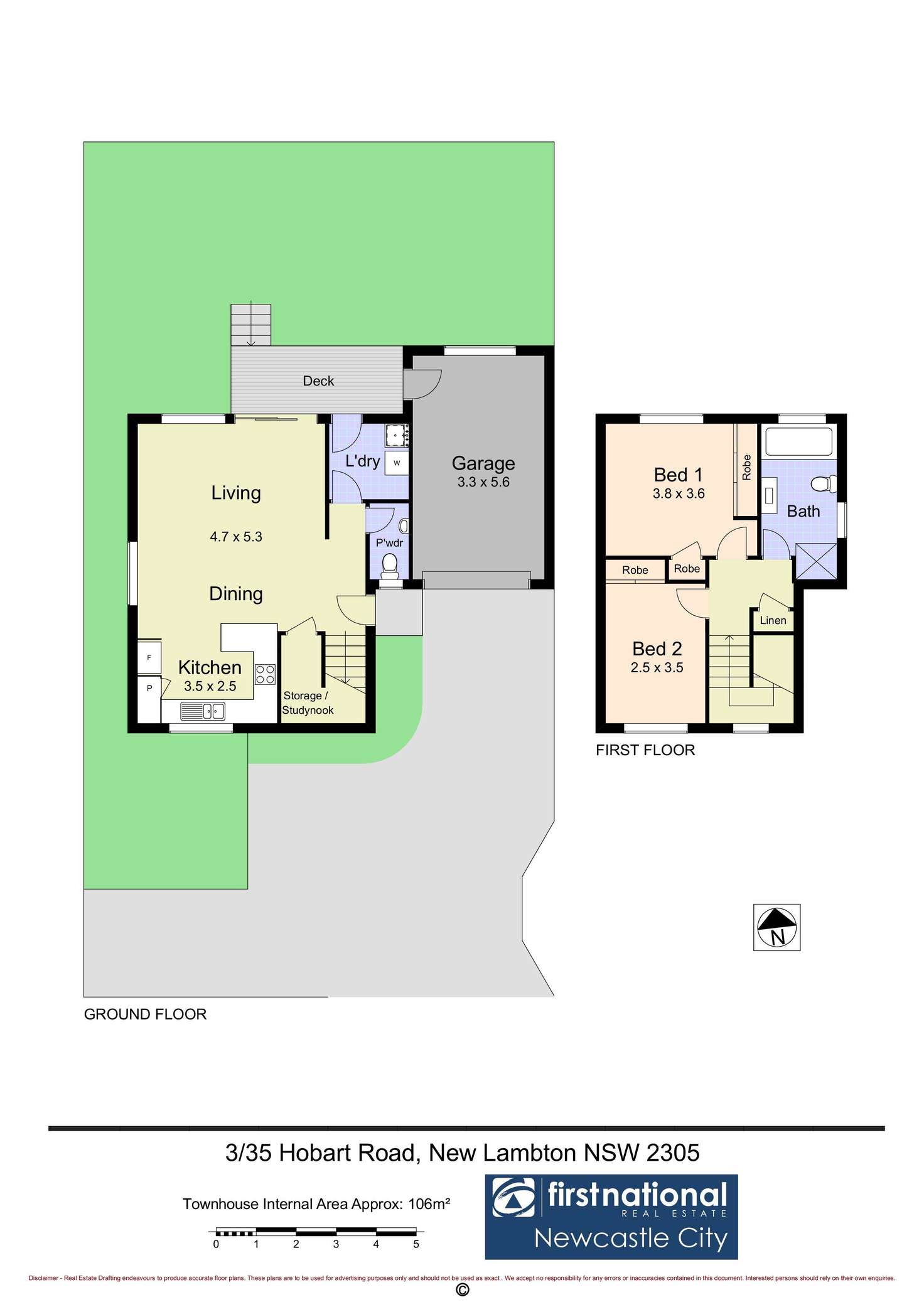 Floorplan of Homely townhouse listing, 3/35 Hobart Road, New Lambton NSW 2305