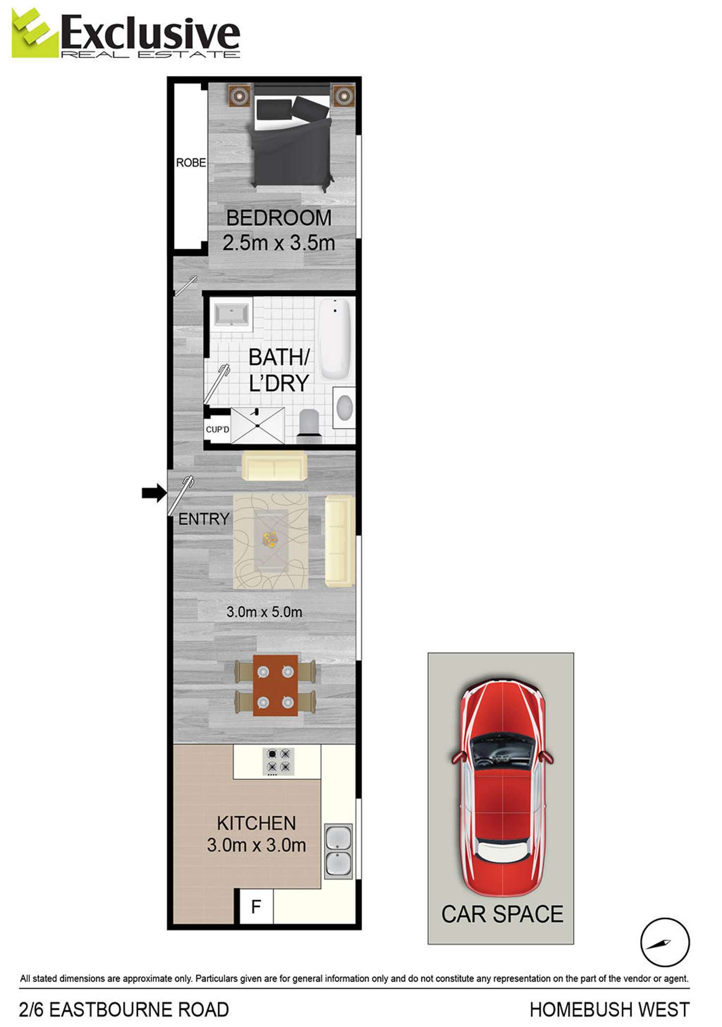 Floorplan of Homely apartment listing, 2/6 Eastbourne Road, Homebush West NSW 2140