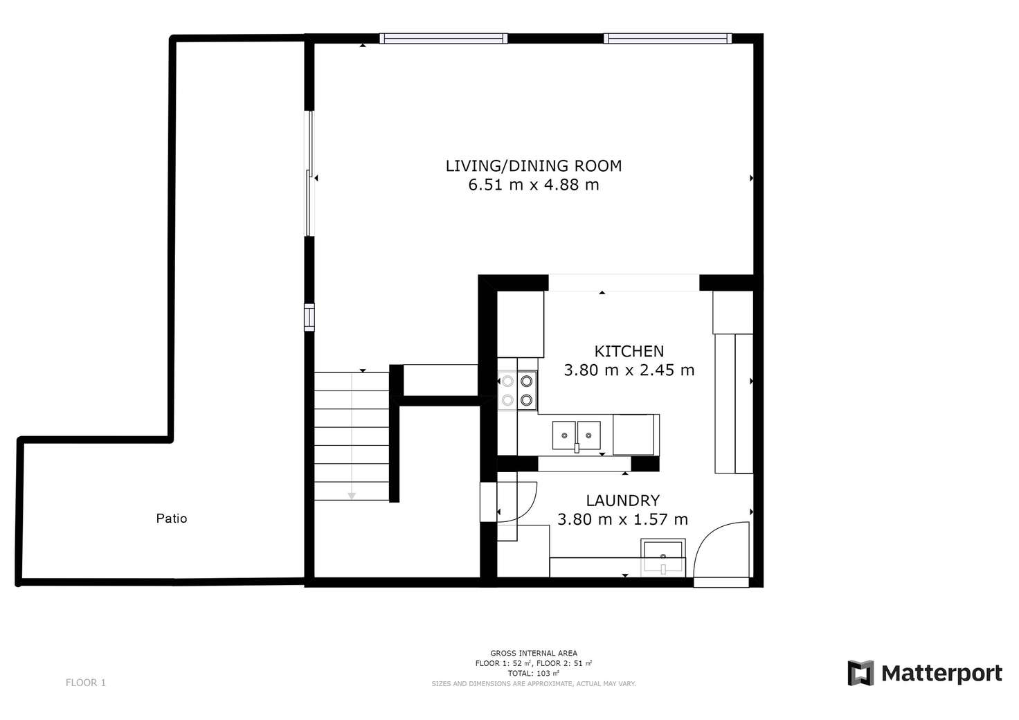 Floorplan of Homely townhouse listing, 3/19-21 Girralong Street, Woree QLD 4868