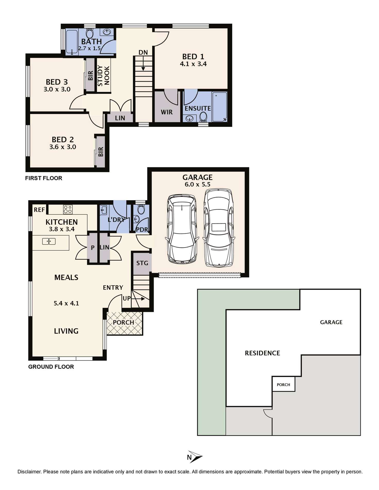 Floorplan of Homely townhouse listing, 3/65 Barry Street, Reservoir VIC 3073