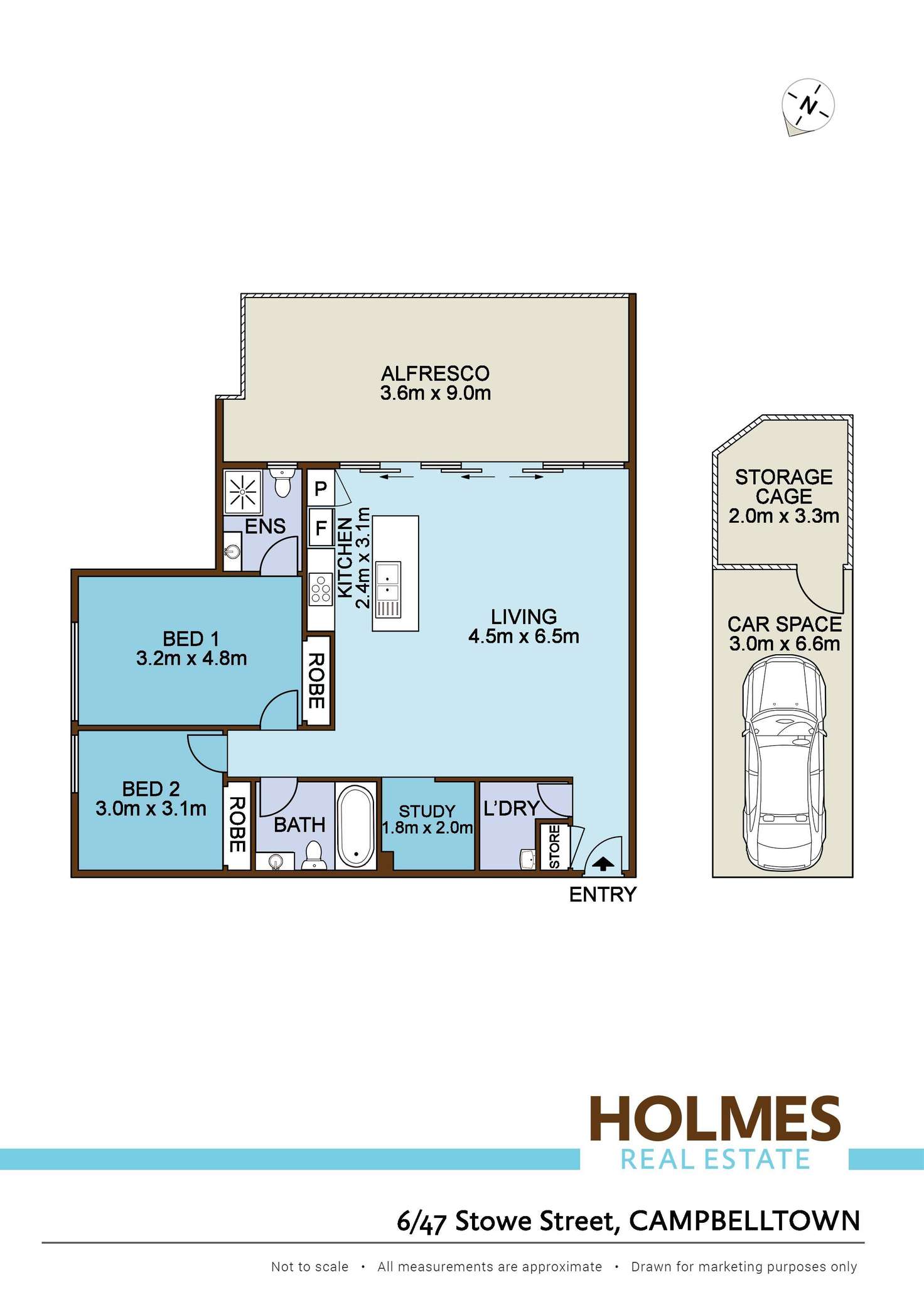 Floorplan of Homely apartment listing, 6/47 Stowe Avenue, Campbelltown NSW 2560