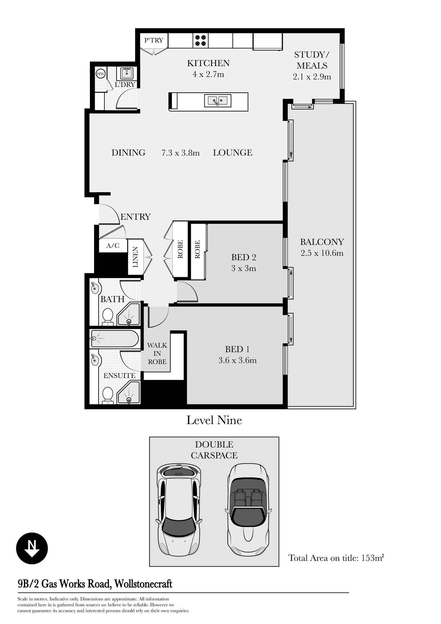 Floorplan of Homely apartment listing, 9B/2 Gas Works Road, Wollstonecraft NSW 2065