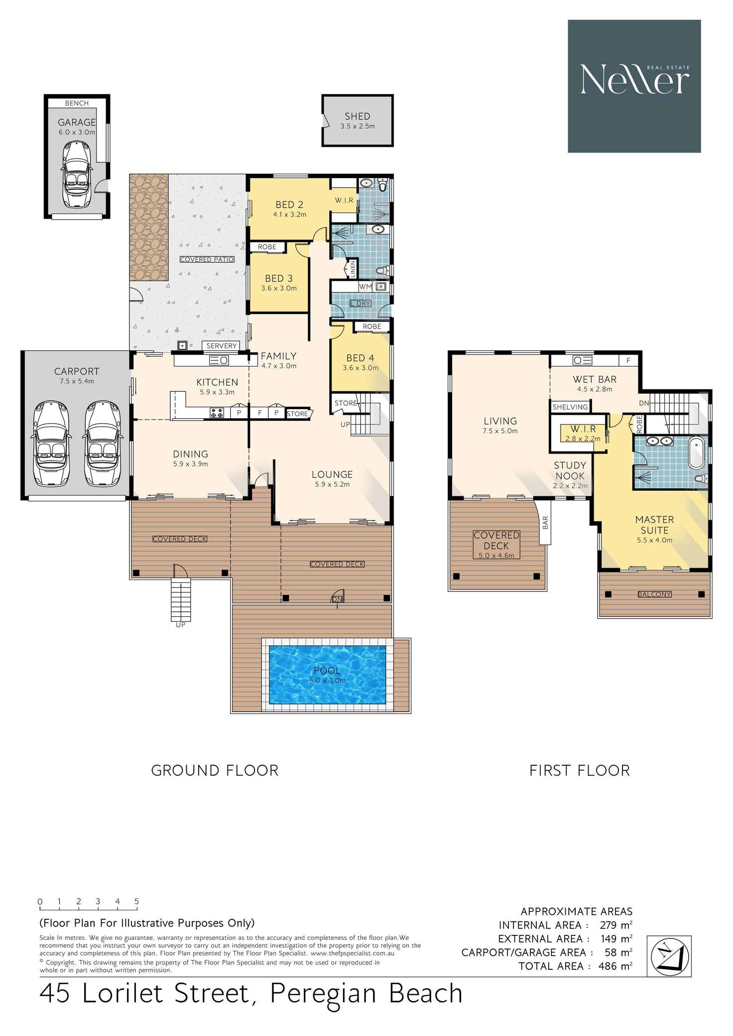 Floorplan of Homely house listing, 45 Lorilet Street, Peregian Beach QLD 4573