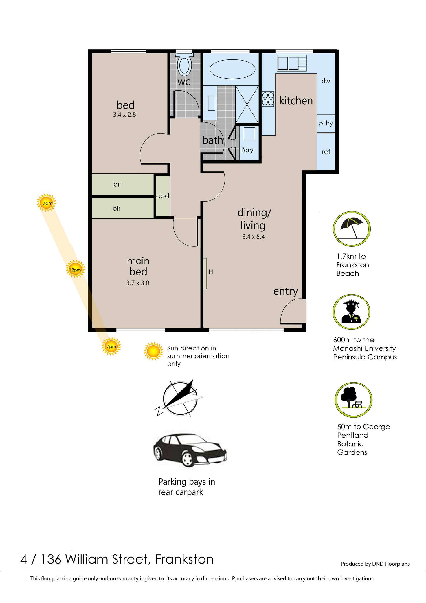 Floorplan of Homely unit listing, 4/136 Williams Street, Frankston VIC 3199