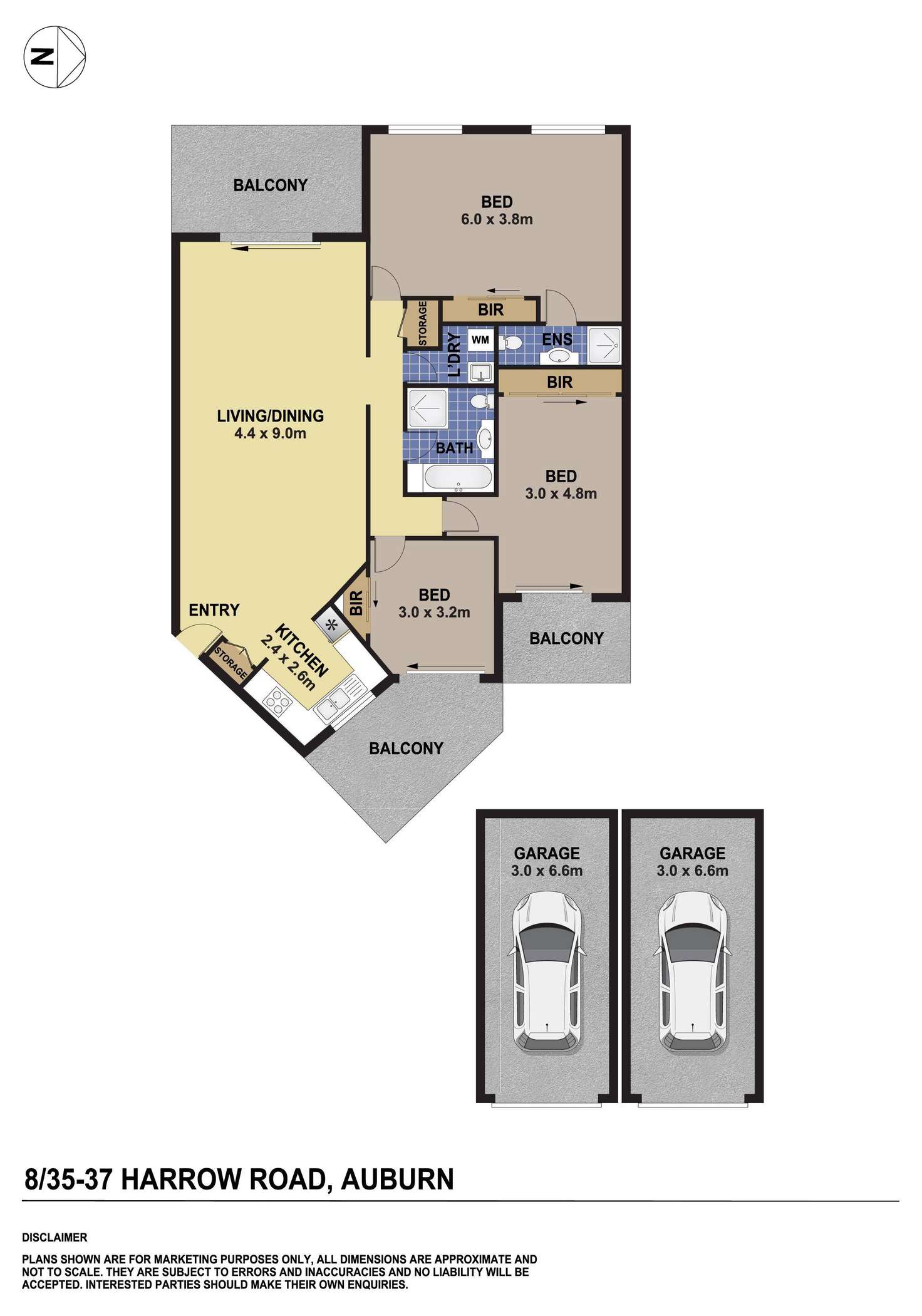 Floorplan of Homely apartment listing, 8/35 Harrow Road, Auburn NSW 2144