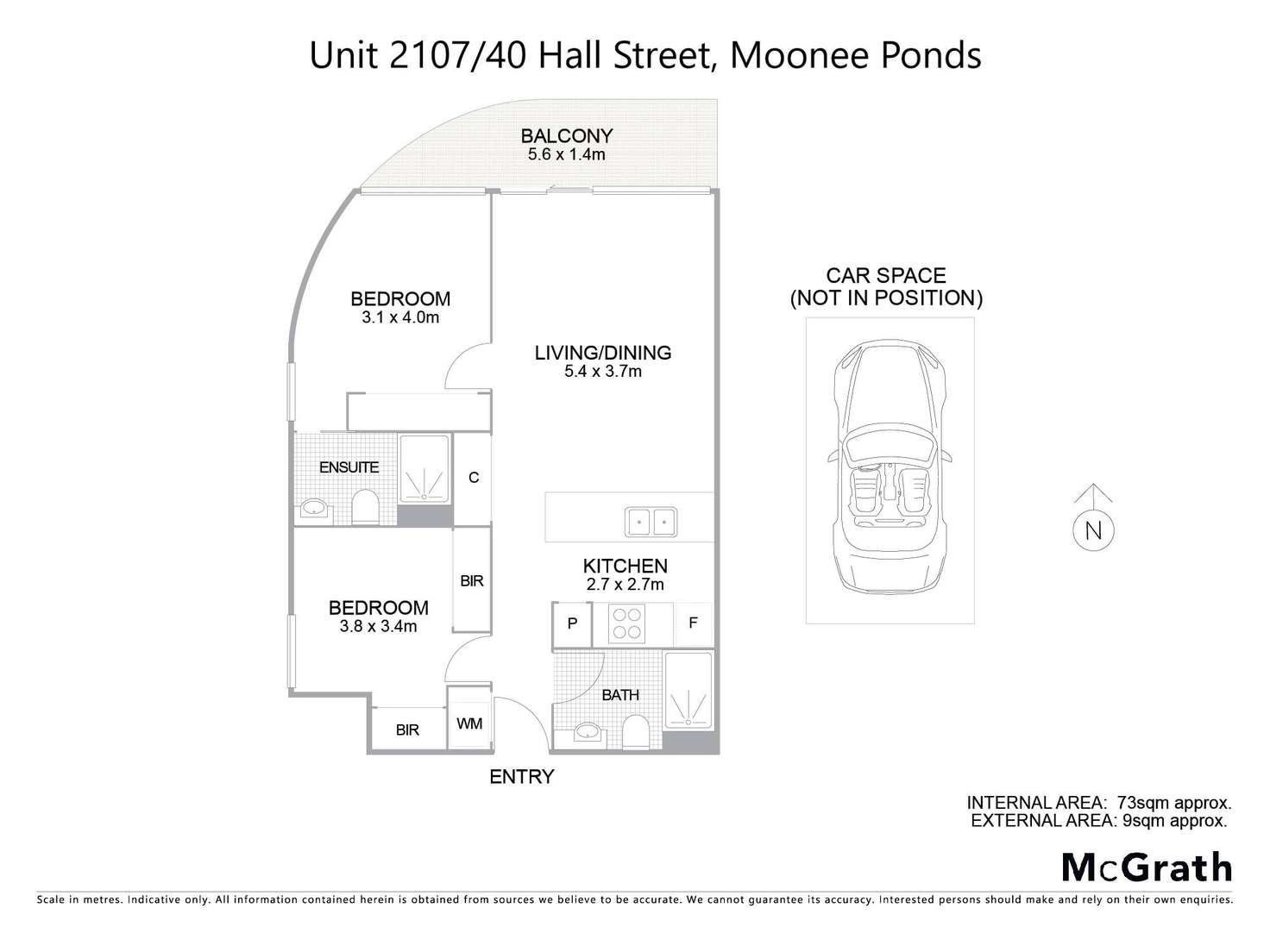 Floorplan of Homely apartment listing, 2107/40 Hall Street, Moonee Ponds VIC 3039