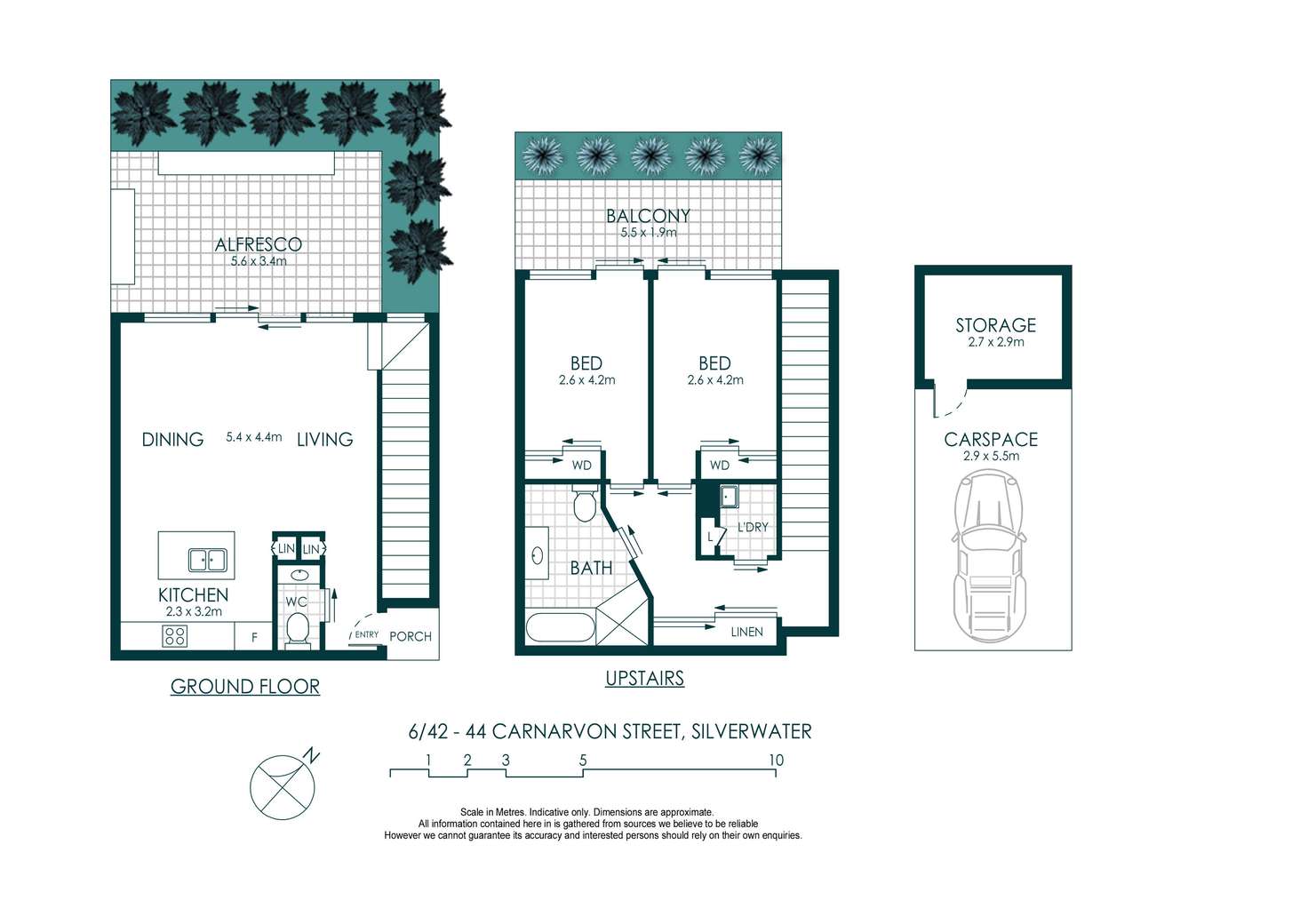 Floorplan of Homely townhouse listing, 6/42-44 Carnarvon Street, Silverwater NSW 2128