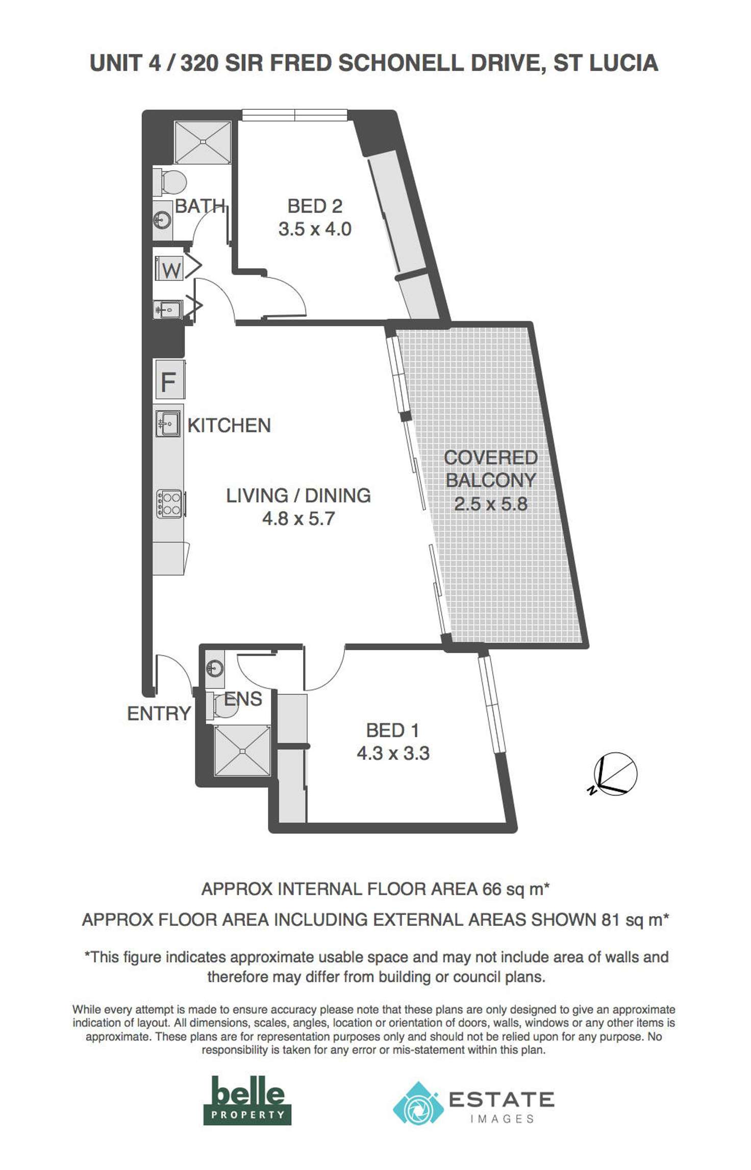 Floorplan of Homely apartment listing, 4/320 Sir Fred Schonell Drive, St Lucia QLD 4067