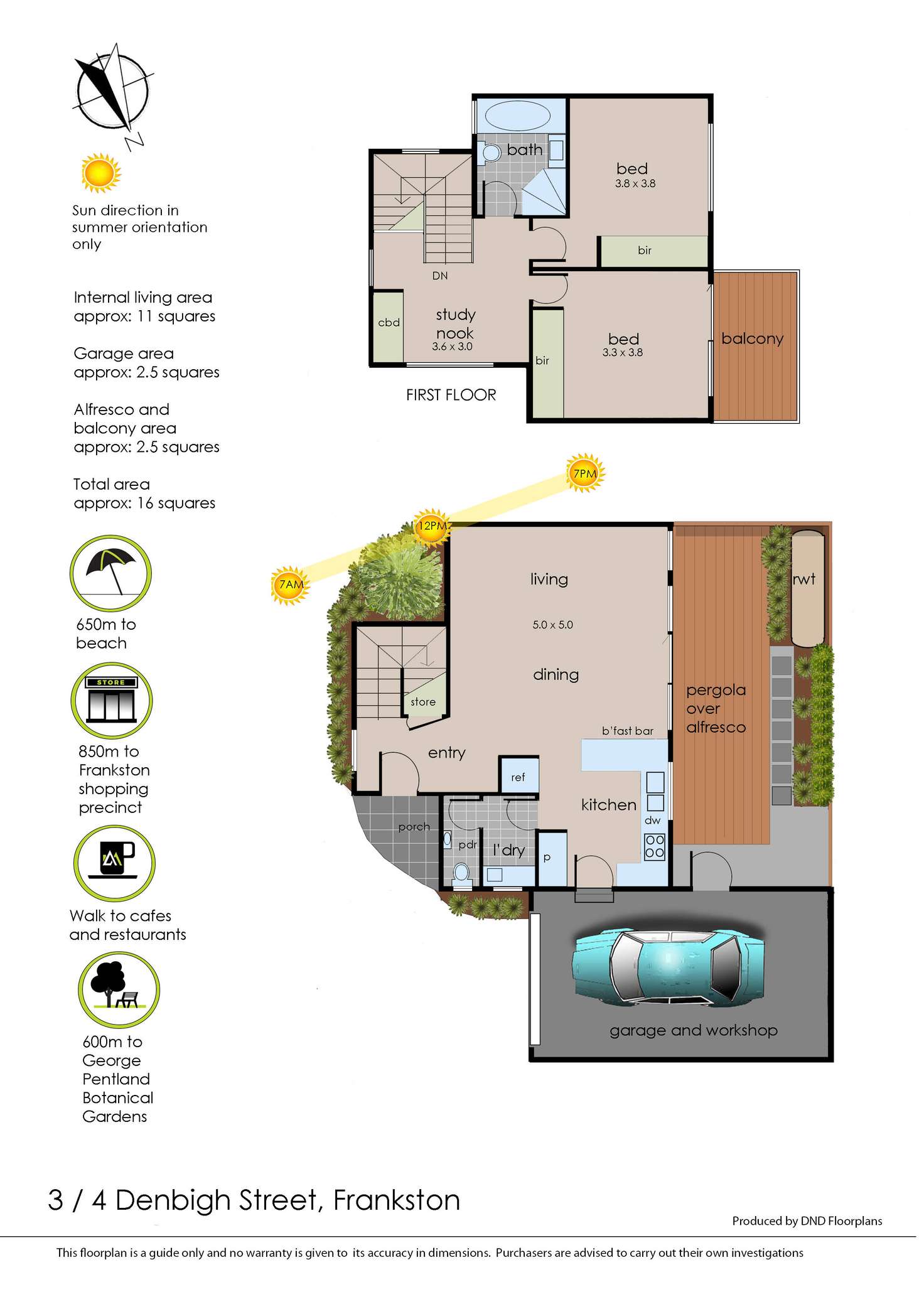 Floorplan of Homely townhouse listing, 3/4 Denbigh Street, Frankston VIC 3199