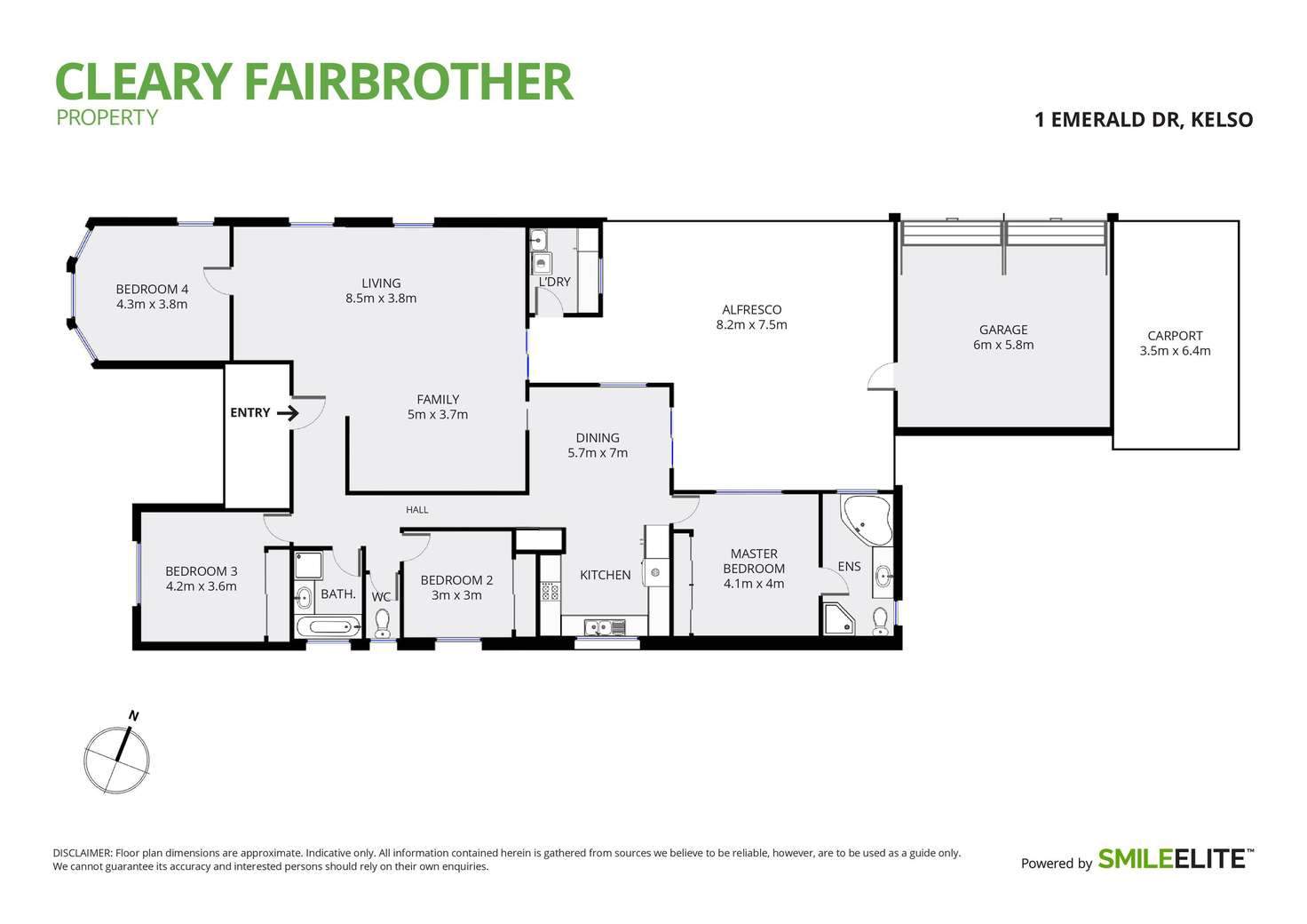 Floorplan of Homely house listing, 1 Emerald Drive, Kelso NSW 2795