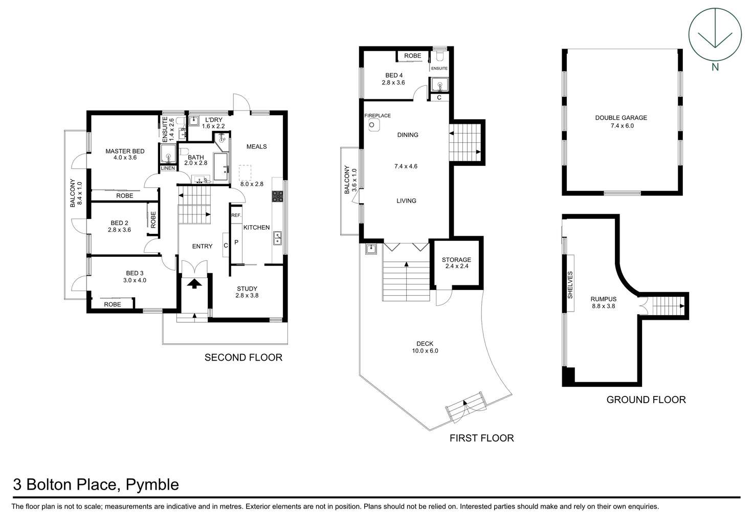 Floorplan of Homely house listing, 3 Bolton Place, Pymble NSW 2073