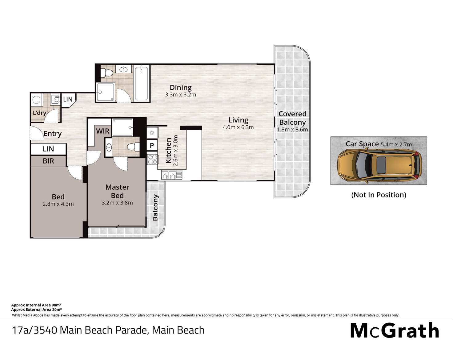 Floorplan of Homely apartment listing, 17A/3540 Main Beach Parade, Main Beach QLD 4217