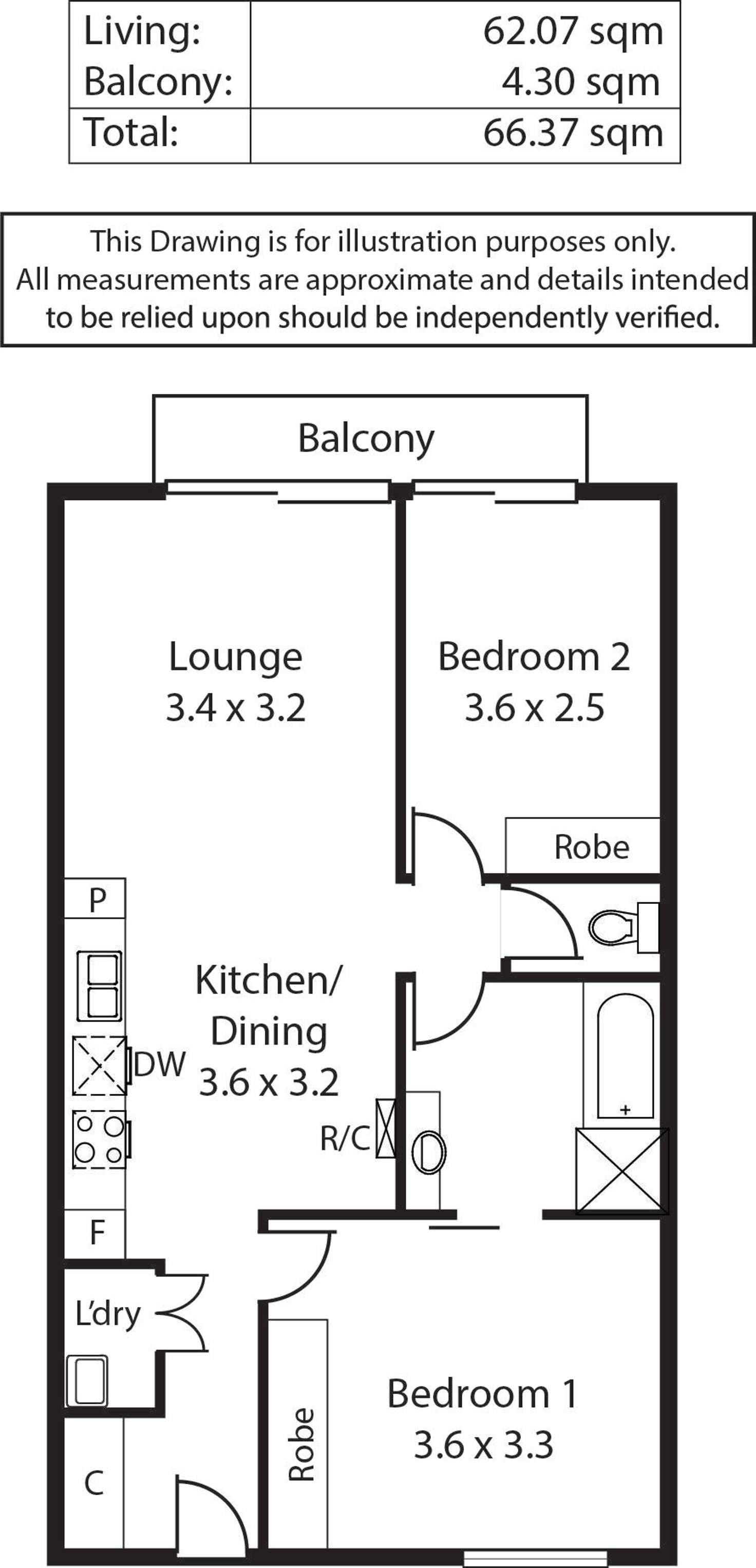 Floorplan of Homely apartment listing, 5/10-16 Light Common, Mawson Lakes SA 5095