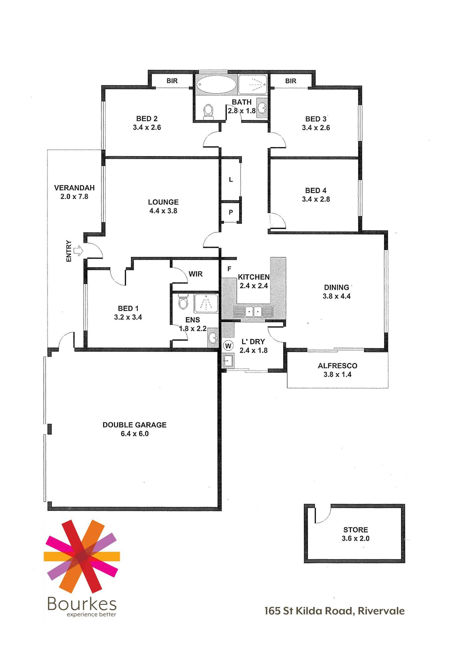 Floorplan of Homely house listing, 165 St Kilda Road, Rivervale WA 6103