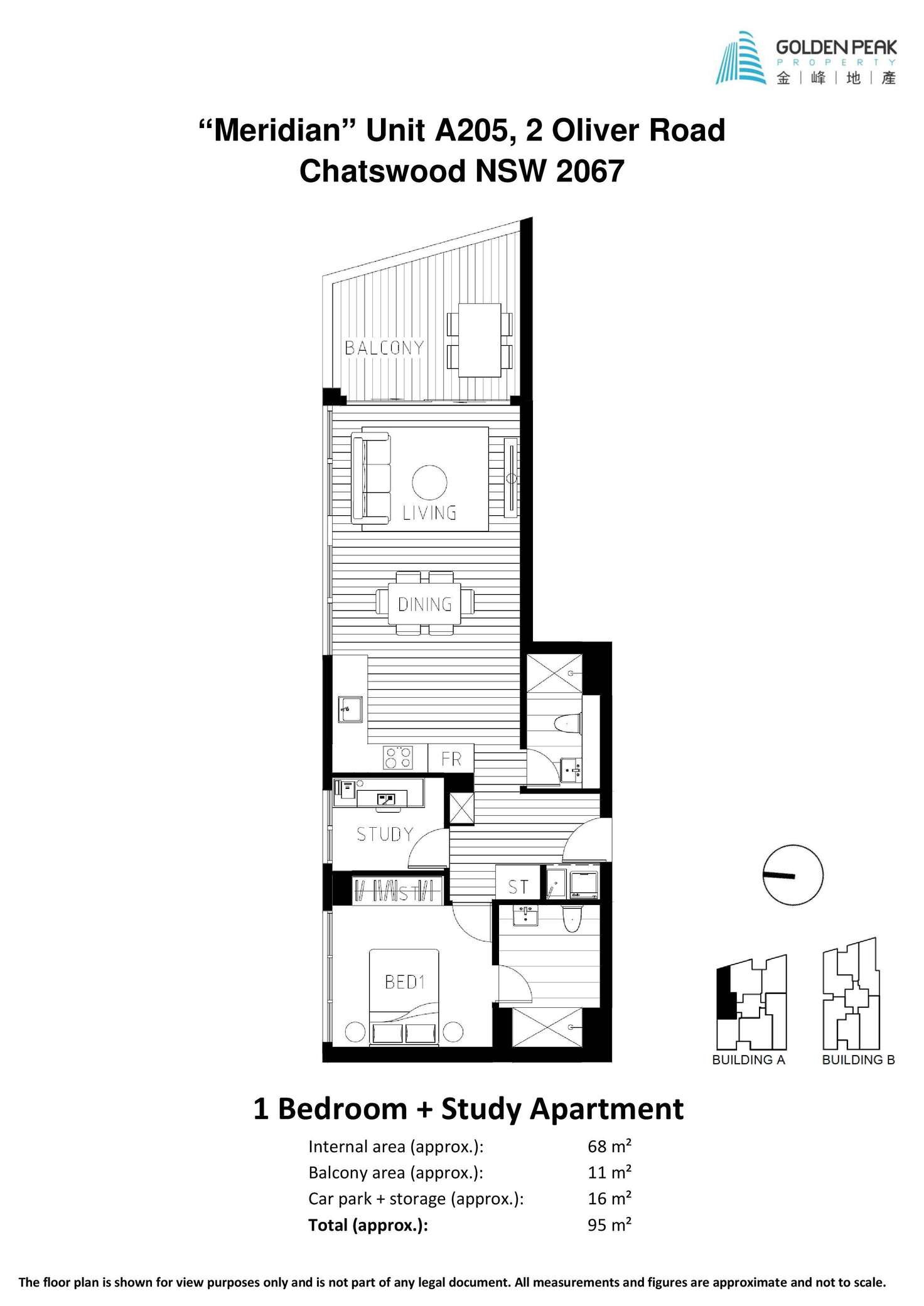Floorplan of Homely apartment listing, A205/2 Oliver Road, Chatswood NSW 2067