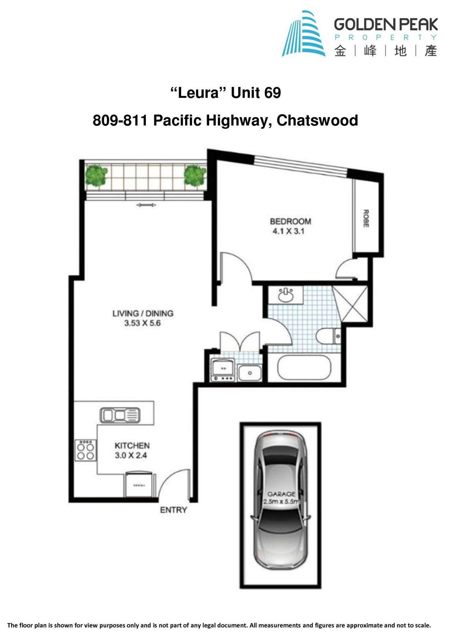 Floorplan of Homely apartment listing, 69/809-811 Pacific Highway, Chatswood NSW 2067