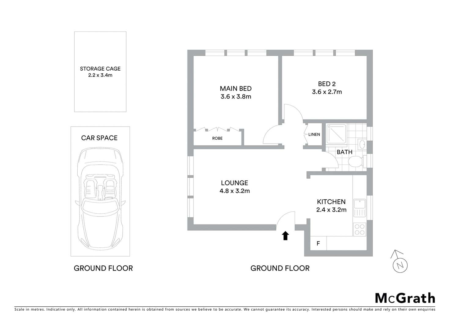 Floorplan of Homely apartment listing, 2/34 Melrose Parade, Clovelly NSW 2031