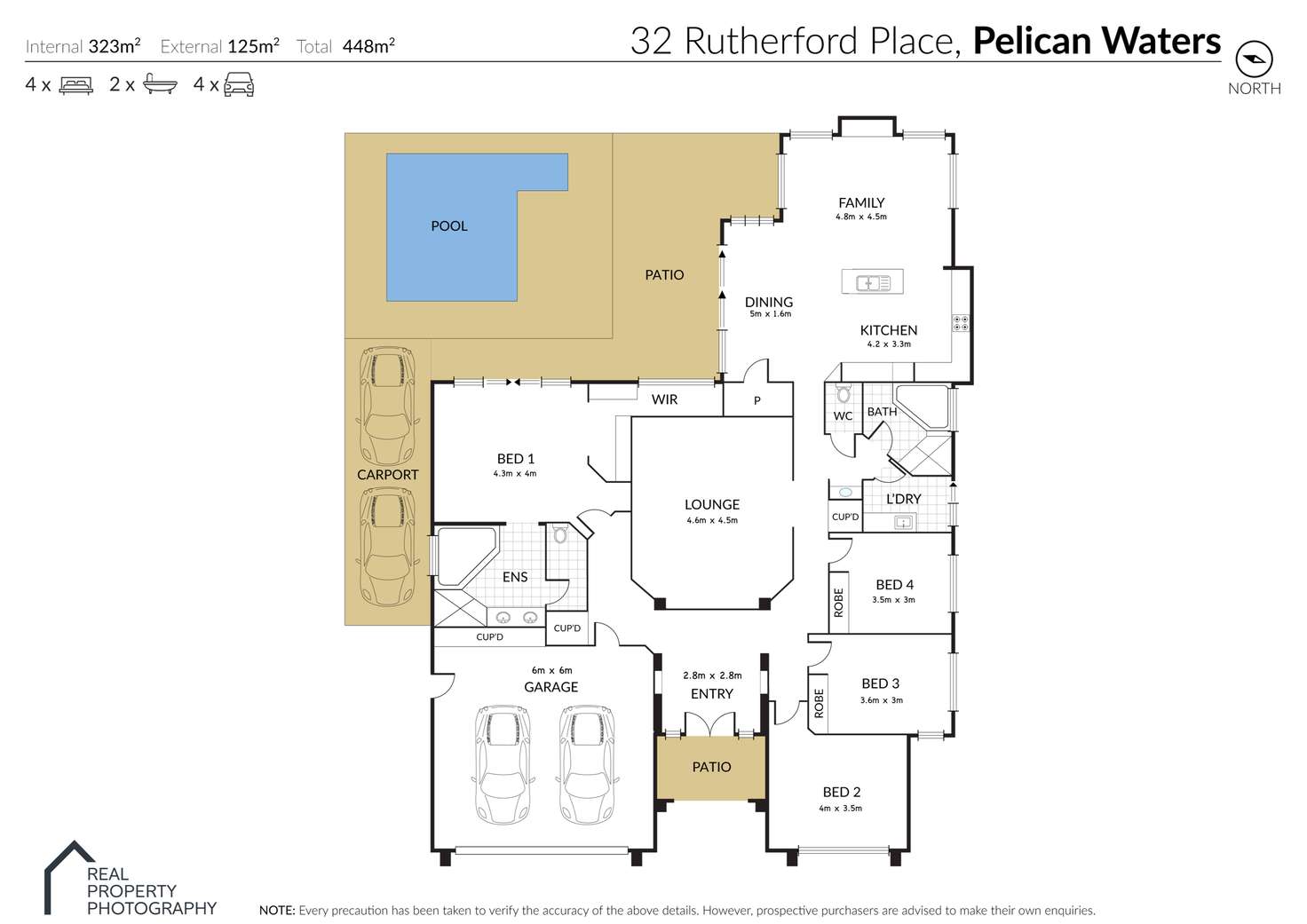 Floorplan of Homely house listing, 32 Rutherford Place, Pelican Waters QLD 4551