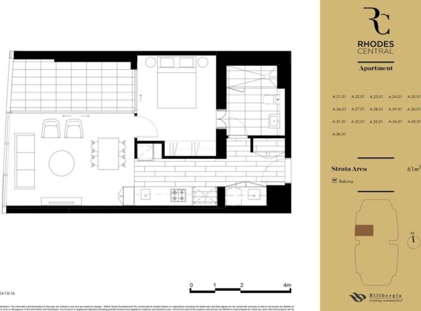 Floorplan of Homely apartment listing, Level 31/8 Walker Street, Rhodes NSW 2138