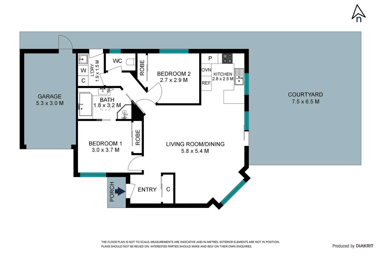 Floorplan of Homely unit listing, 1/57 William Street, Preston VIC 3072