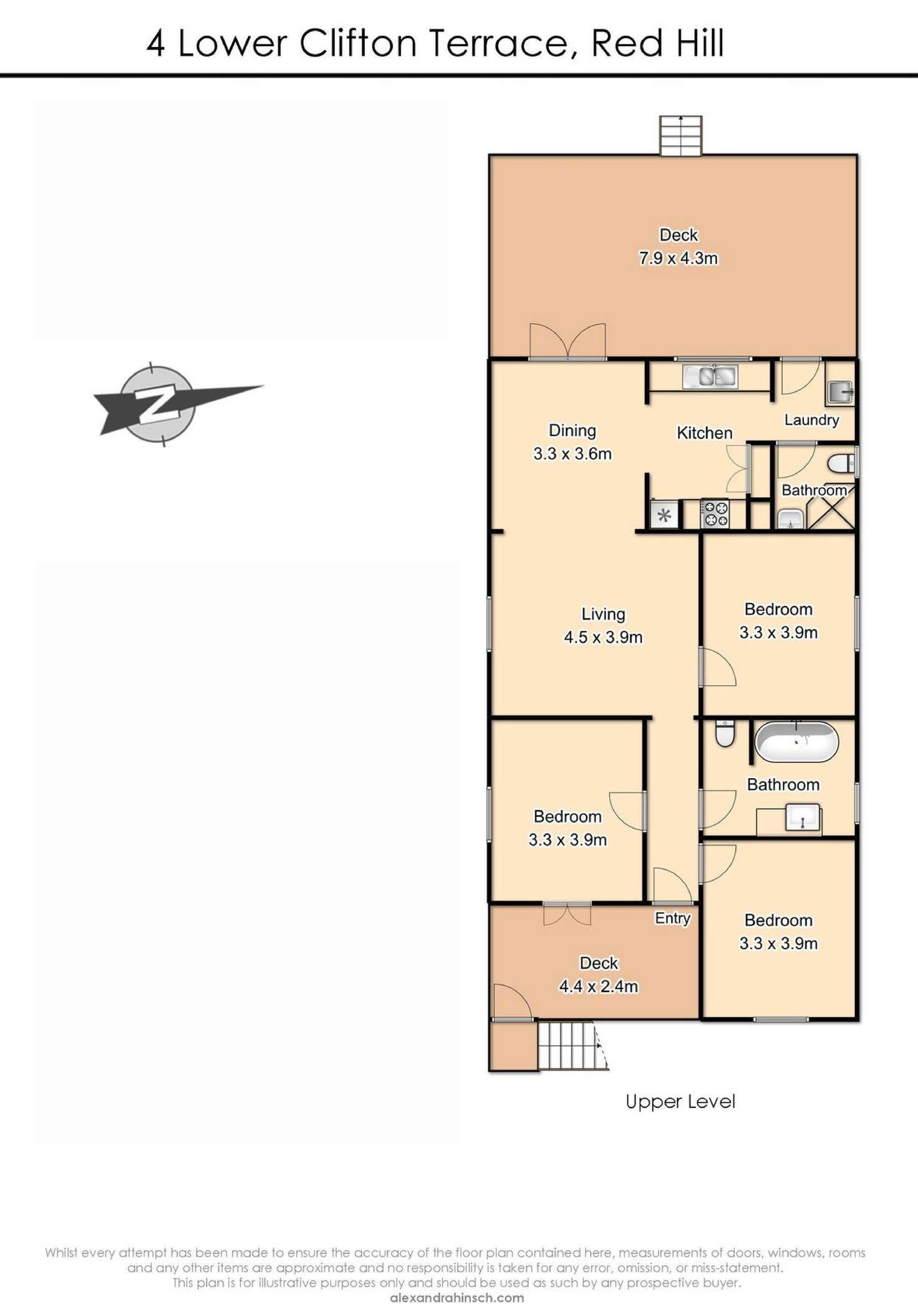 Floorplan of Homely house listing, 4 Lower Clifton Terrace, Red Hill QLD 4059