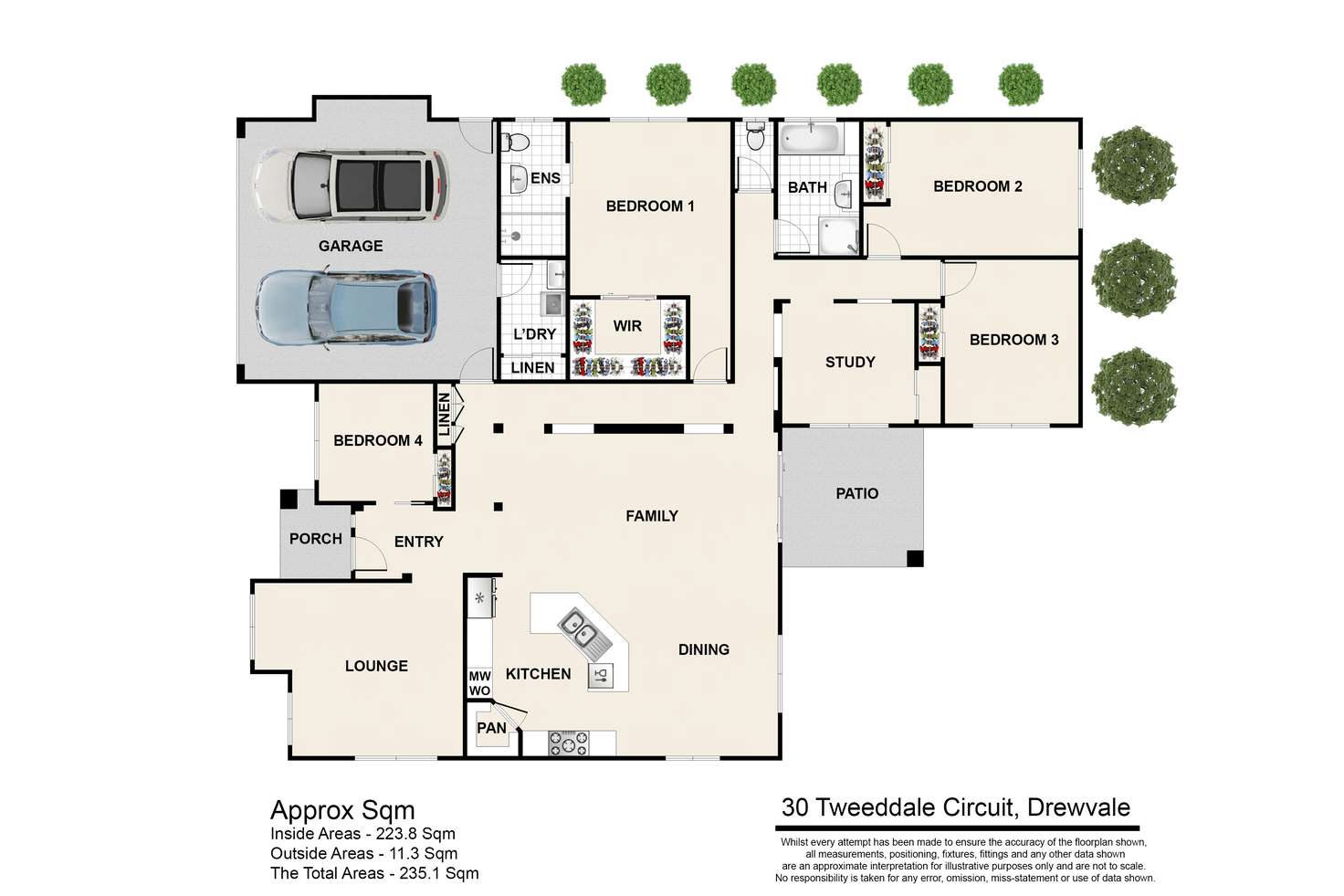 Floorplan of Homely house listing, 30 Tweeddale Circuit, Drewvale QLD 4116
