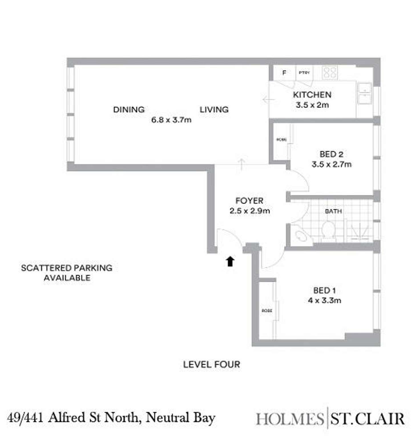 Floorplan of Homely apartment listing, 49/441 Alfred Street North, Neutral Bay NSW 2089