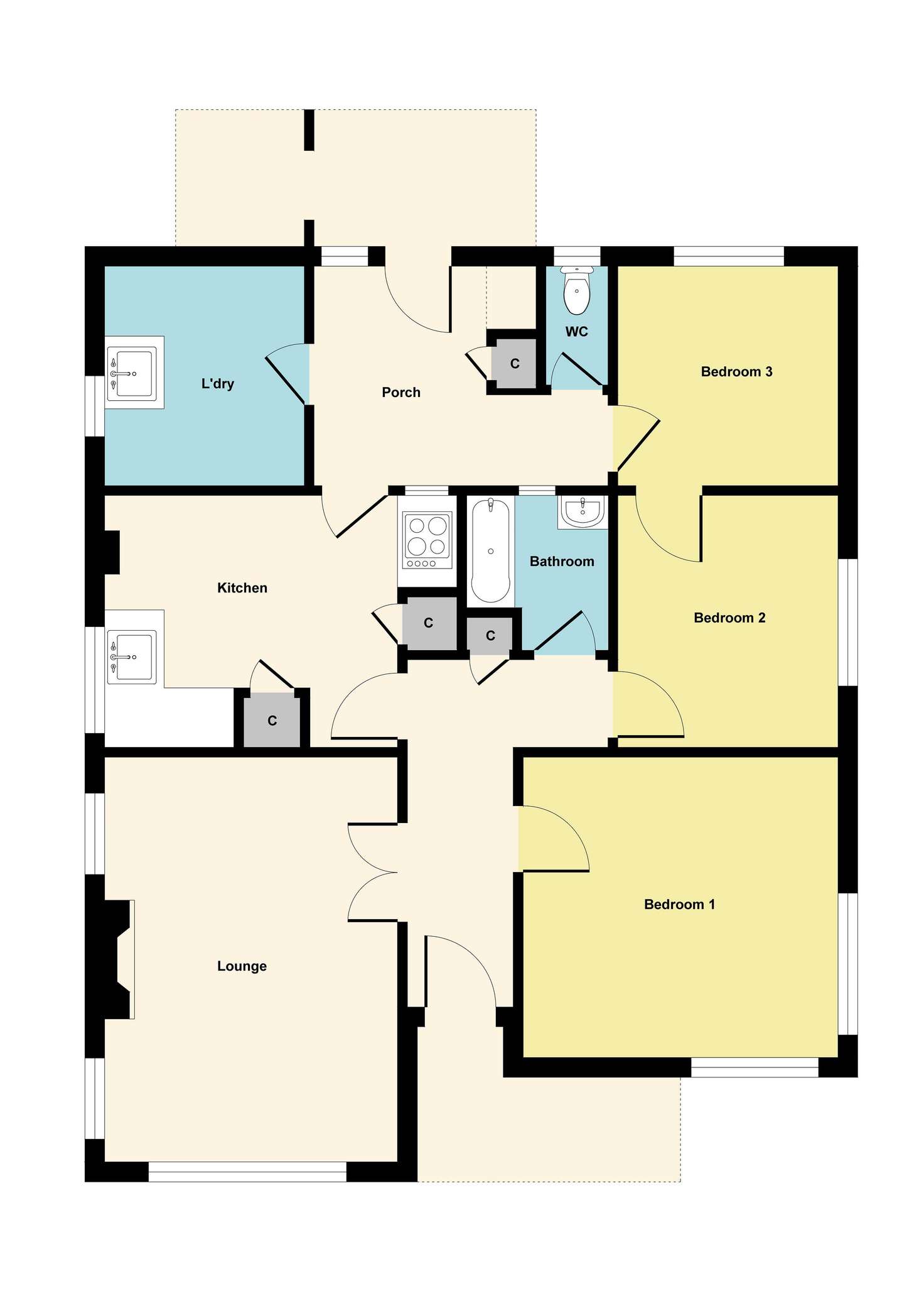 Floorplan of Homely house listing, 26 Taylor Street, Maryborough VIC 3465