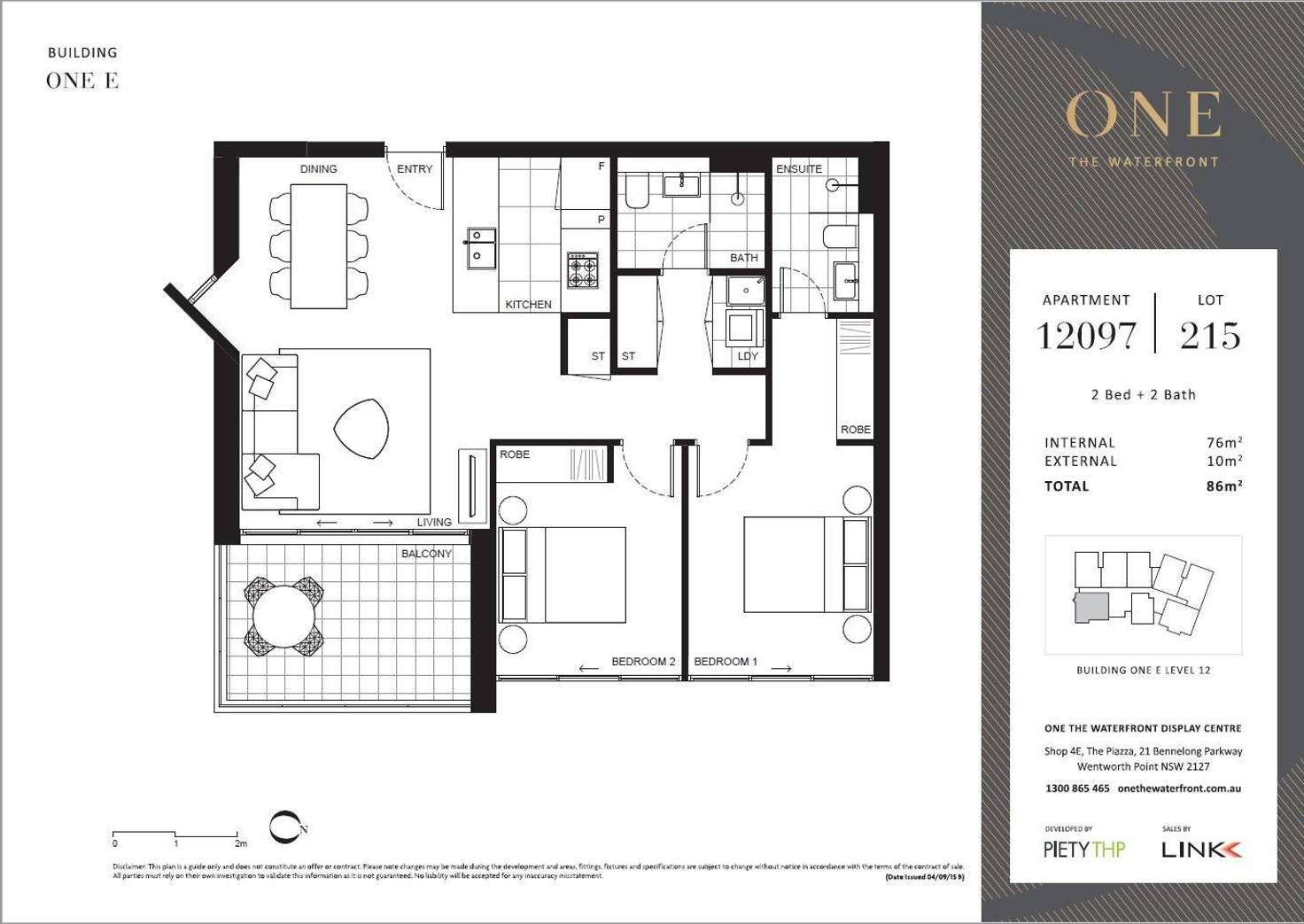 Floorplan of Homely apartment listing, E12097/5 Bennelong Parkway, Wentworth Point NSW 2127