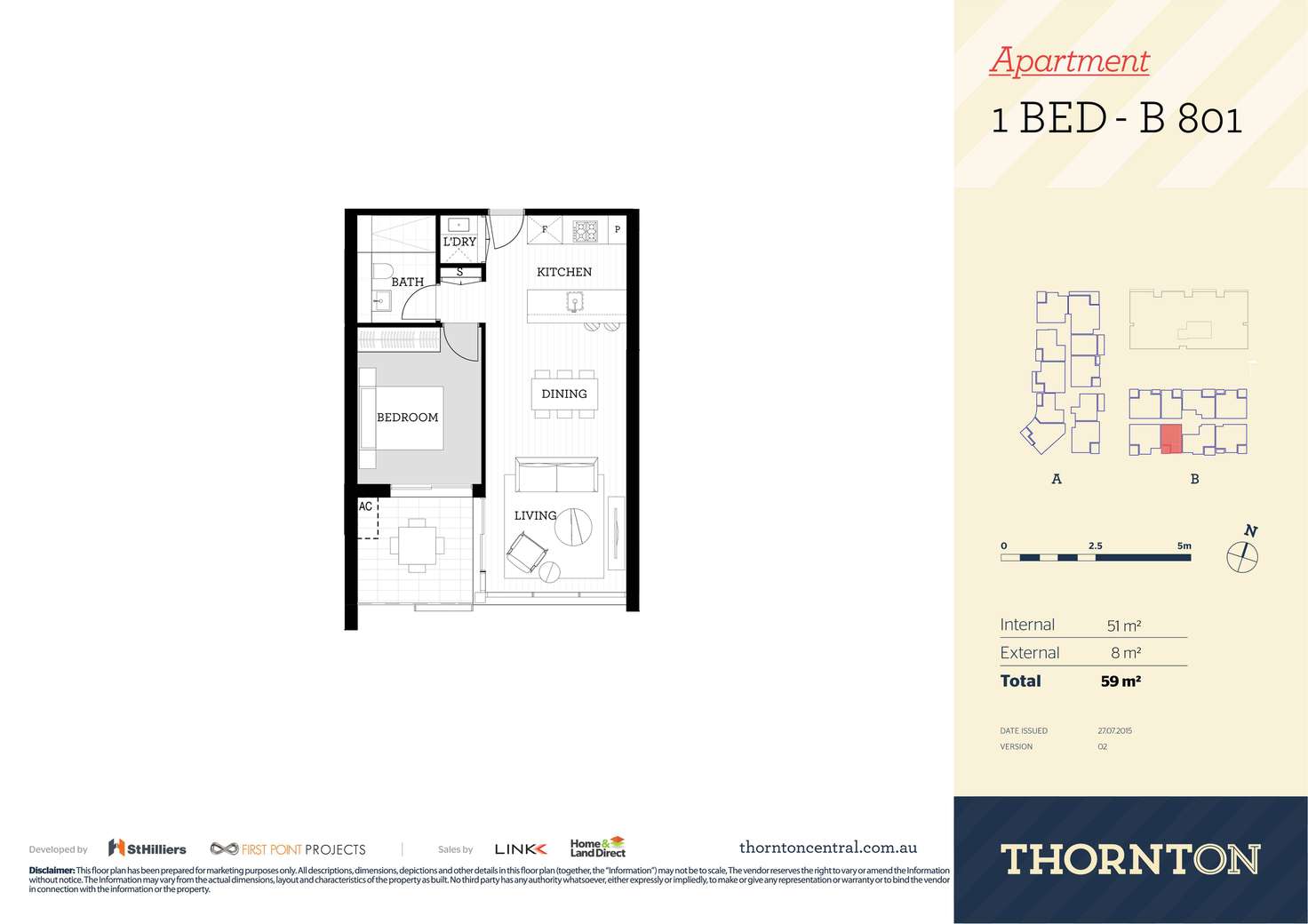 Floorplan of Homely apartment listing, 801/81B Lord Sheffield Circuit, Penrith NSW 2750