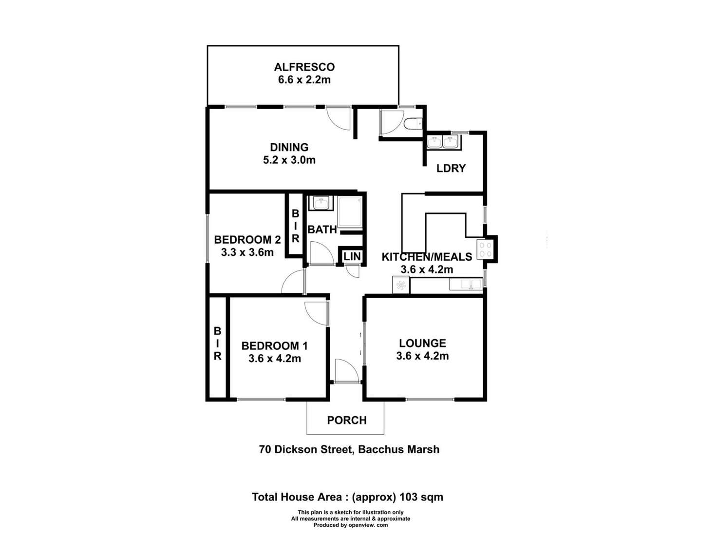 Floorplan of Homely house listing, 70 Dickson Street, Bacchus Marsh VIC 3340