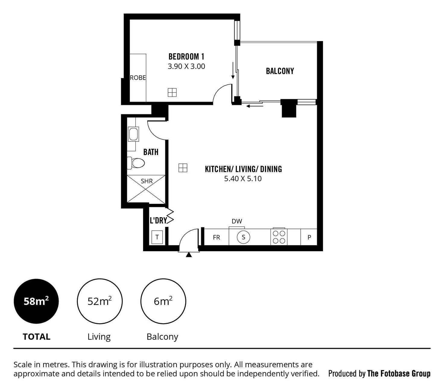 Floorplan of Homely apartment listing, 201/62 Brougham Place, North Adelaide SA 5006