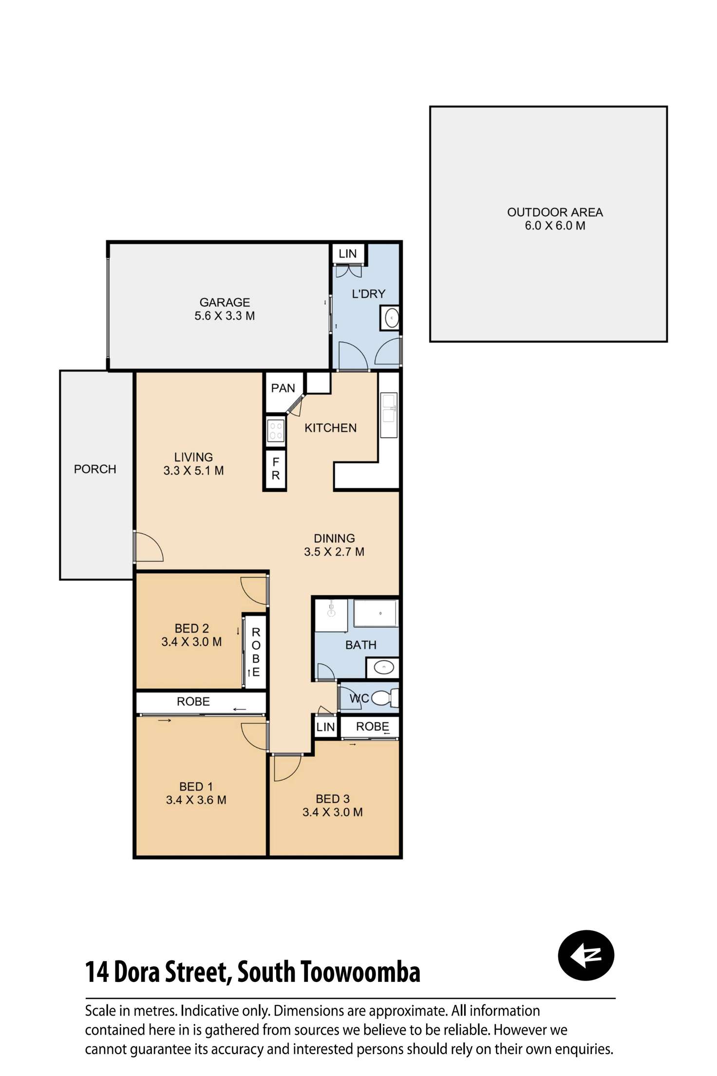 Floorplan of Homely house listing, 14 Dora Street, South Toowoomba QLD 4350