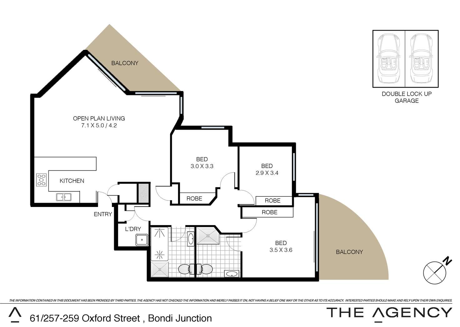 Floorplan of Homely apartment listing, 61/257-259 Oxford Street, Bondi Junction NSW 2022